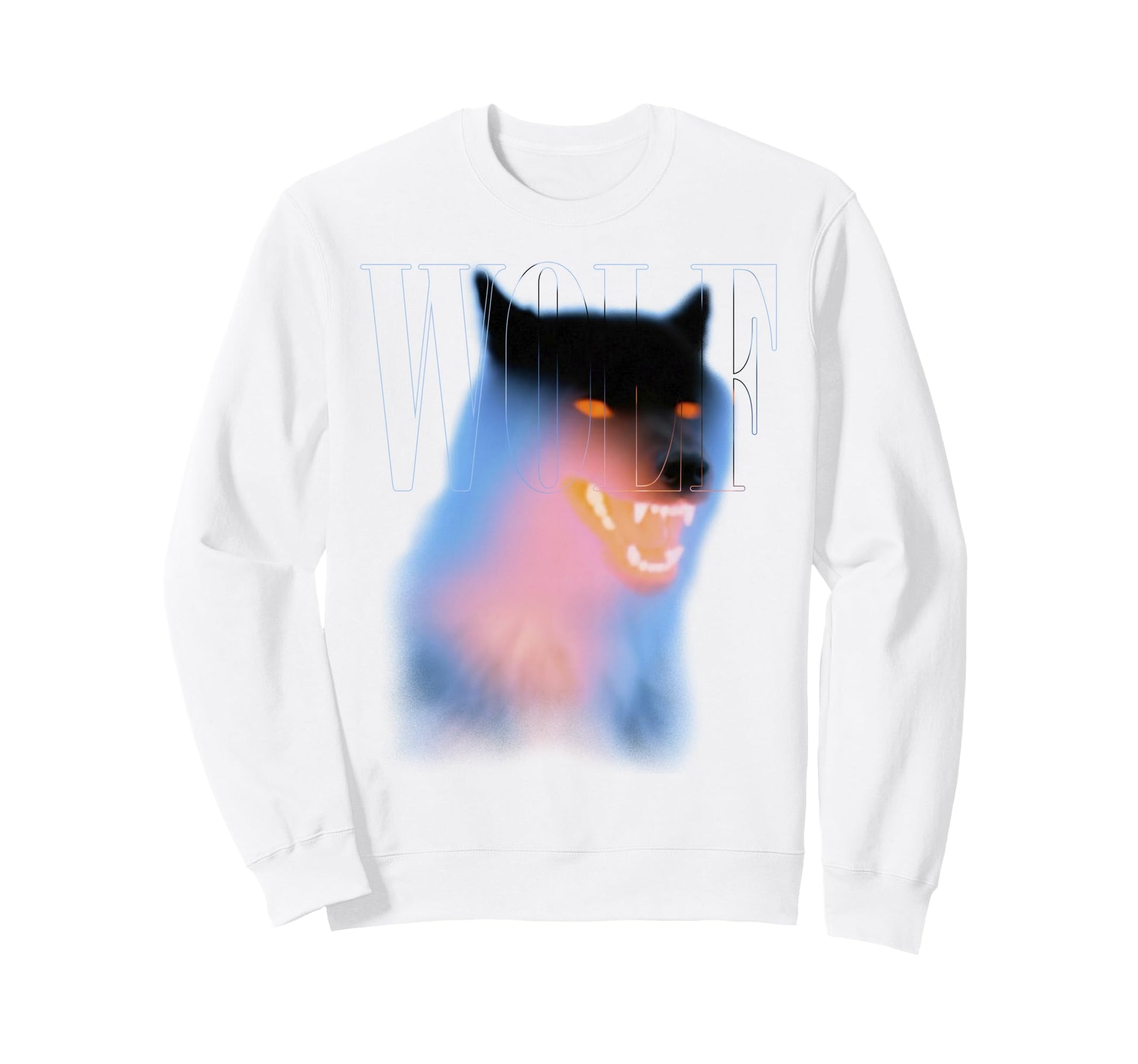 Gray Wolf Surrealism Ethereal Sweatshirt - Graphic Print Men Women - T-Shirt, Sweatshirt, Hoodie