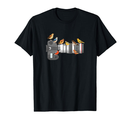 Bird Long Lens Camera Sunset T-Shirt - Trendy Graphic Men Women - T-Shirt, Sweatshirt, Hoodie