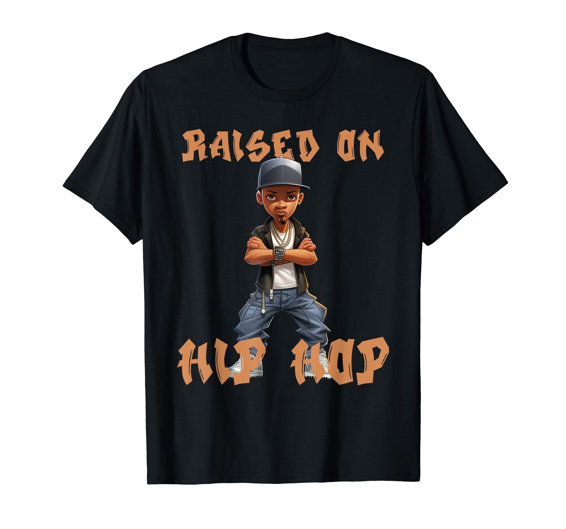 Raised Hip Hop Music Old School Rapper T-Shirt - Custom Art Print Unisex - T-Shirt, Sweatshirt, Hoodie