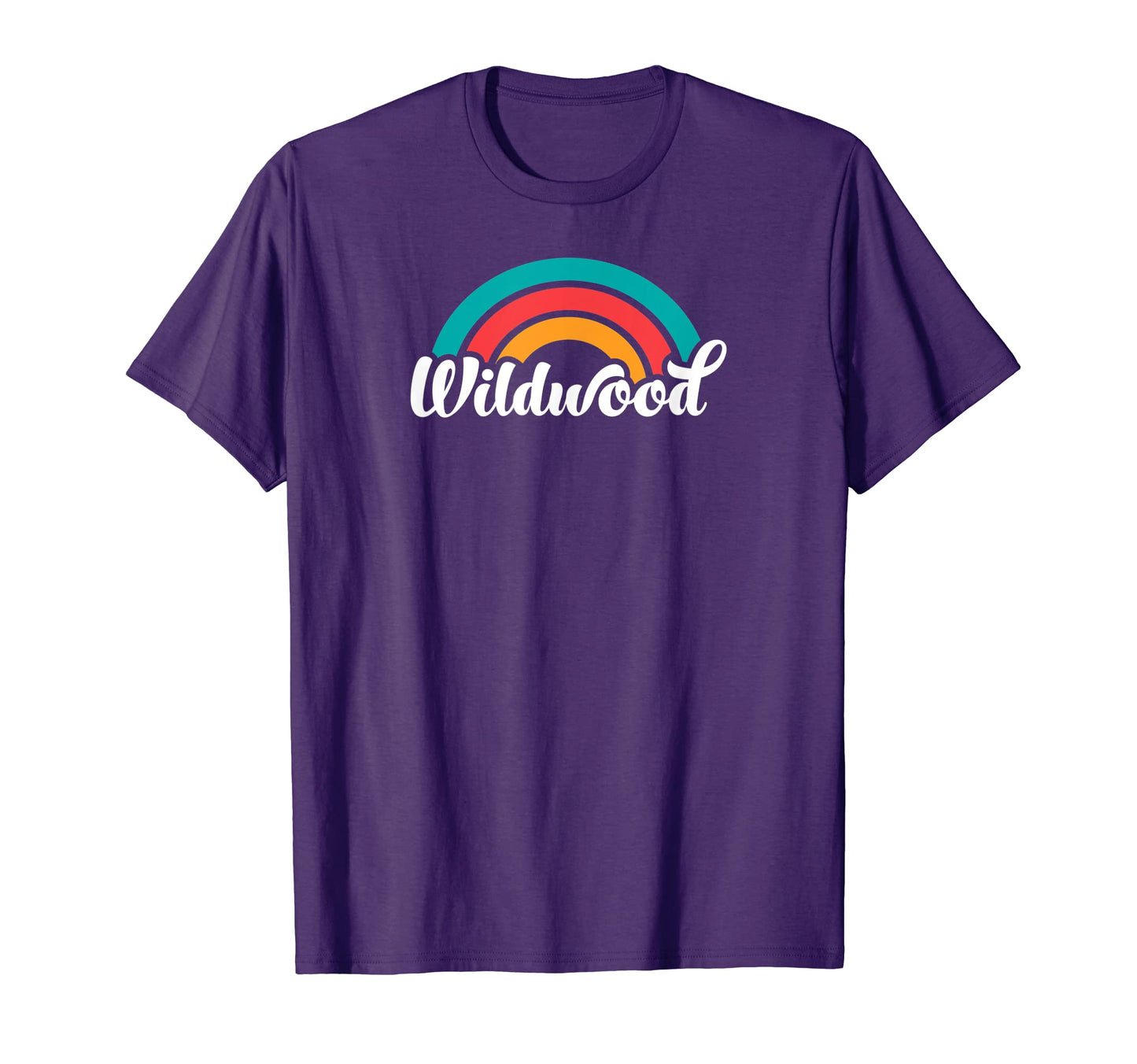 Wildwood Nj Script Rainbow T-Shirt - Custom Art Print Unisex - T-Shirt, Sweatshirt, Hoodie