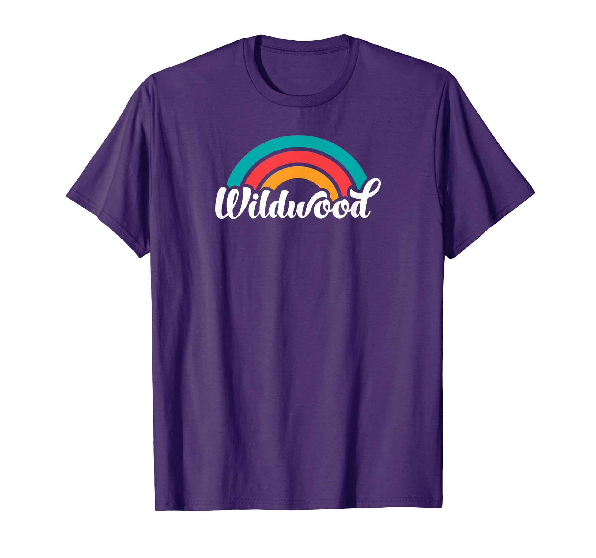 Wildwood Nj Script Rainbow T-Shirt - Custom Art Print Unisex - T-Shirt, Sweatshirt, Hoodie