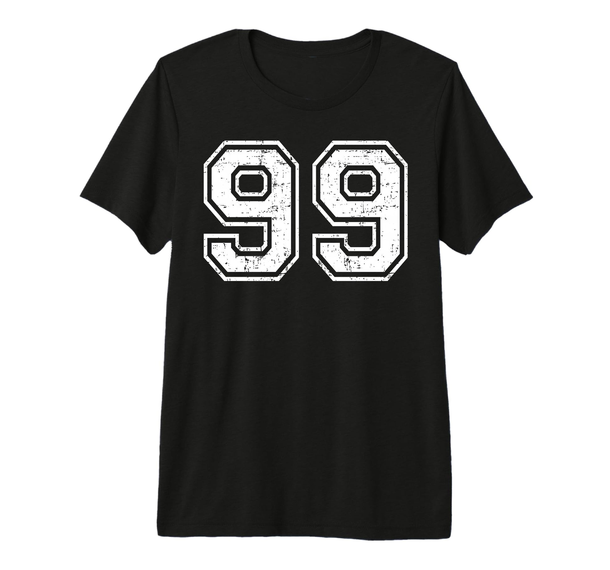 99 Number Ninety Nine Team Sports Grunge T-Shirt - Graphic Print Men Women - T-Shirt, Sweatshirt, Hoodie