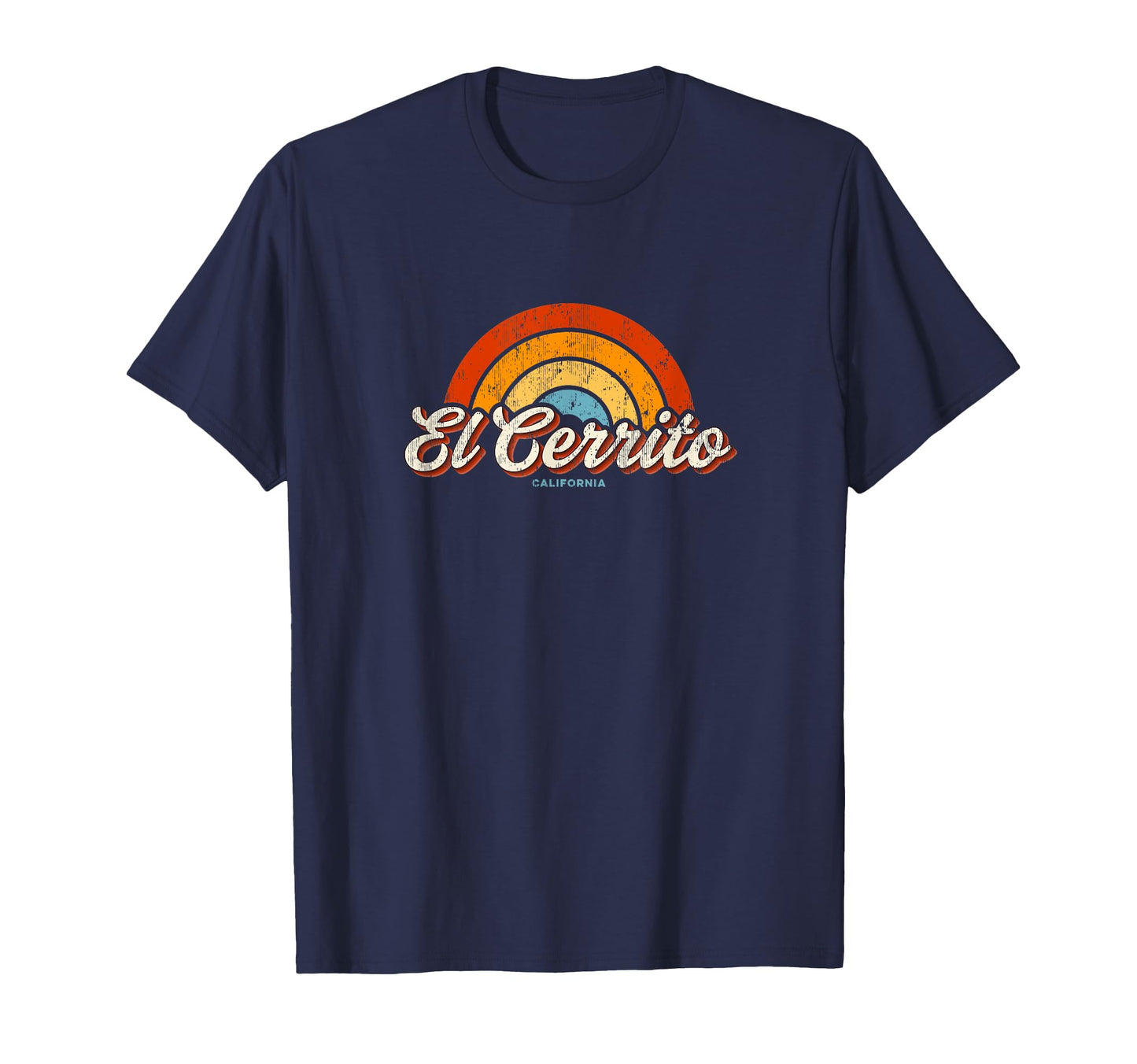 El Cerrito California Ca Rainbow 70S T-Shirt - Graphic Print for Adults - T-Shirt, Sweatshirt, Hoodie
