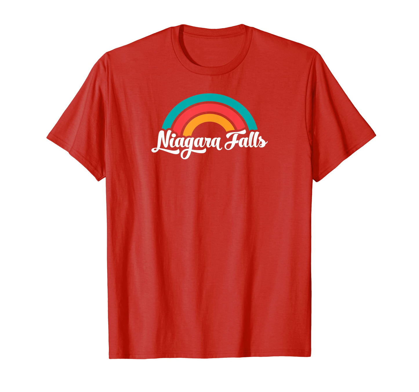 Niagara Falls Ny Script Rainbow T-Shirt - Custom Art Print Unisex - T-Shirt, Sweatshirt, Hoodie