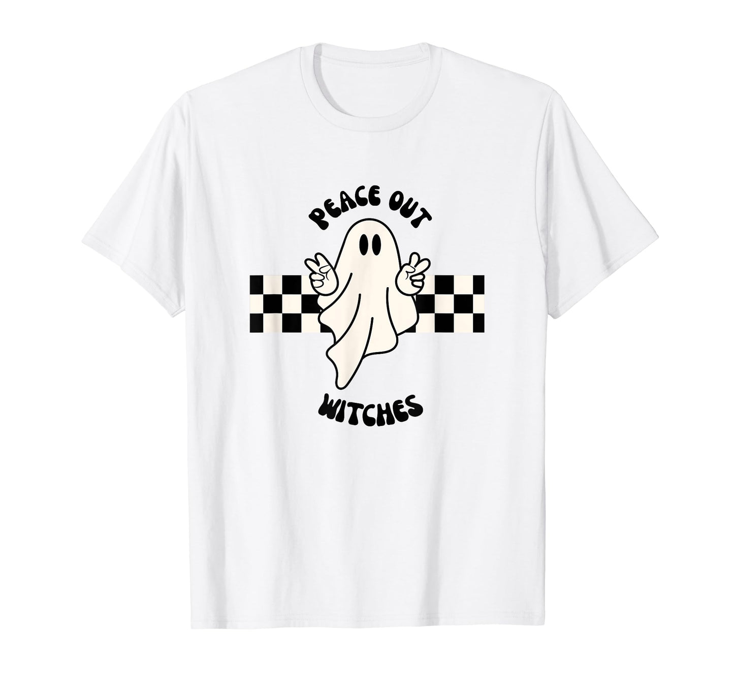 Western Halloween Ghost Peace Out T-Shirt - Novelty Apparel Men Women - T-Shirt, Sweatshirt, Hoodie