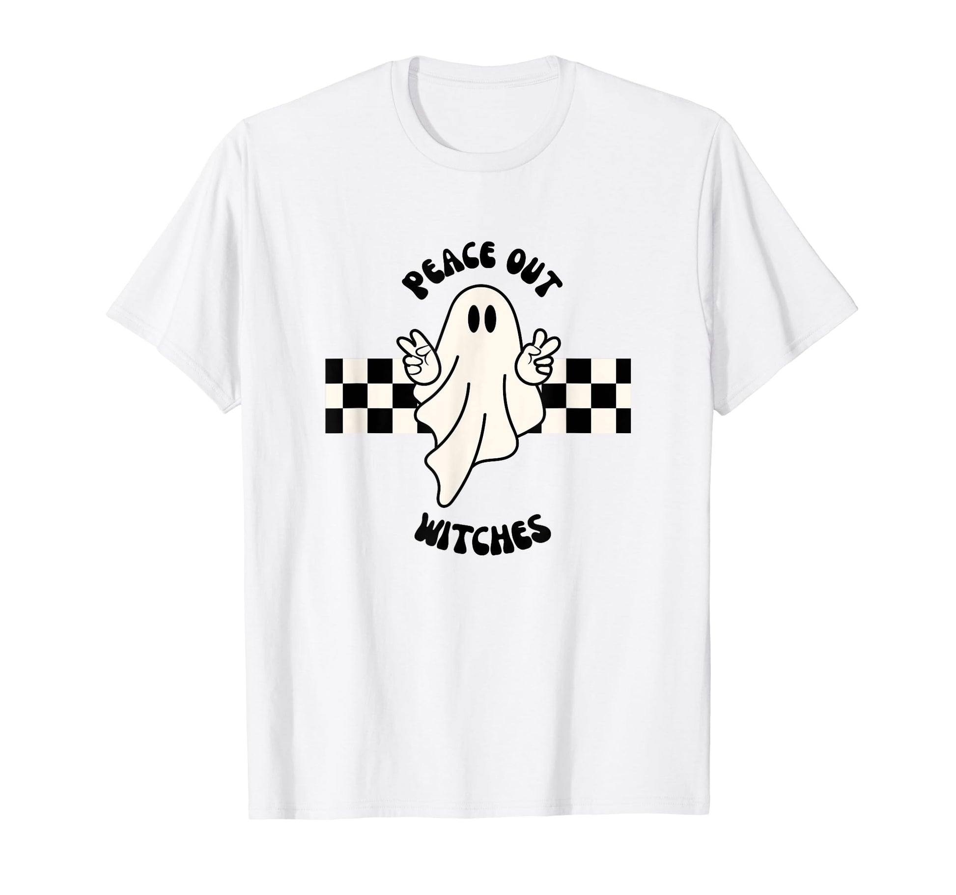Western Halloween Ghost Peace Out T-Shirt - Novelty Apparel Men Women - T-Shirt, Sweatshirt, Hoodie