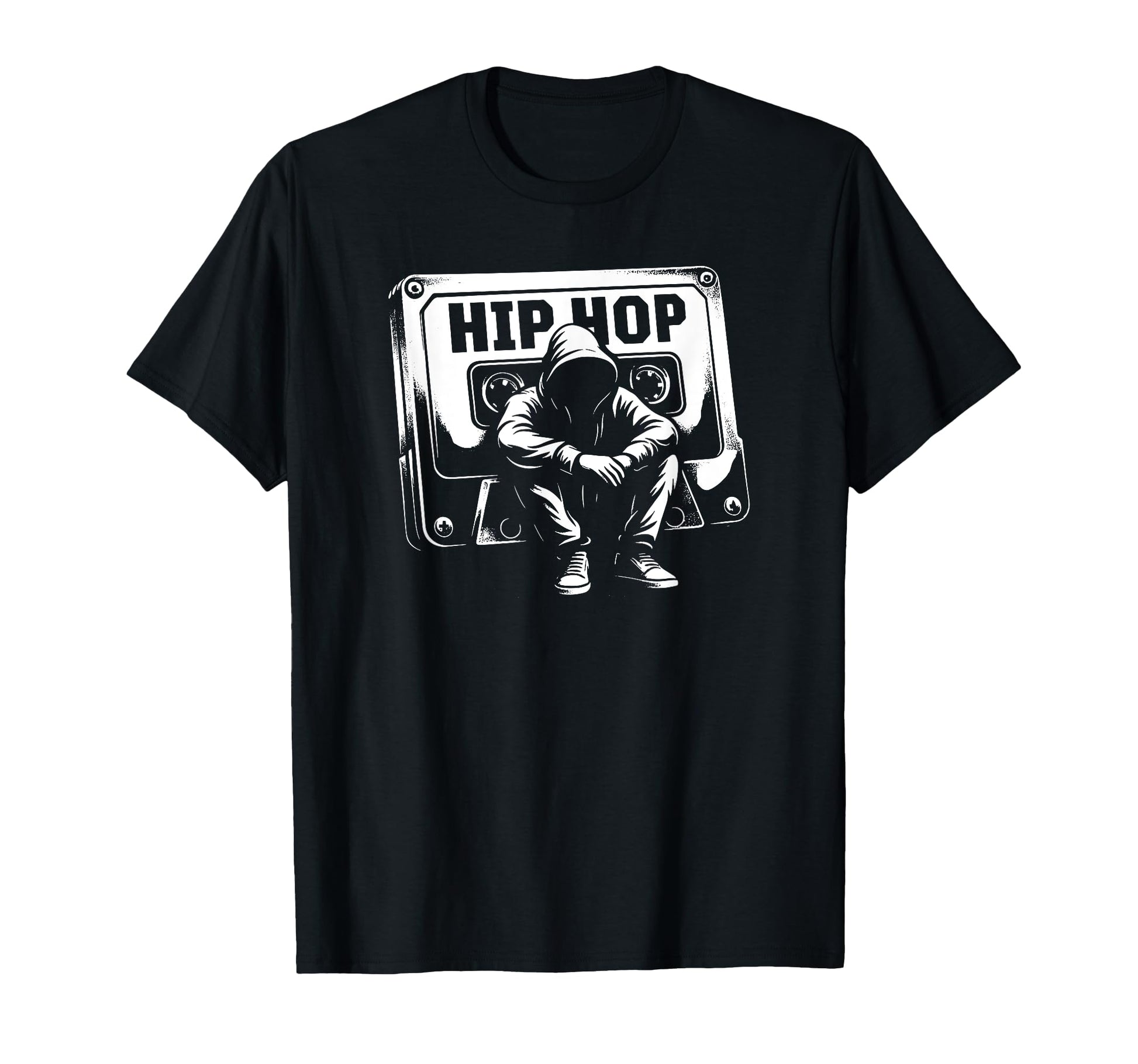 Hip Hop Cassette Tape Old School Music 80S T-Shirt - Unique Graphic Unisex - T-Shirt, Sweatshirt, Hoodie
