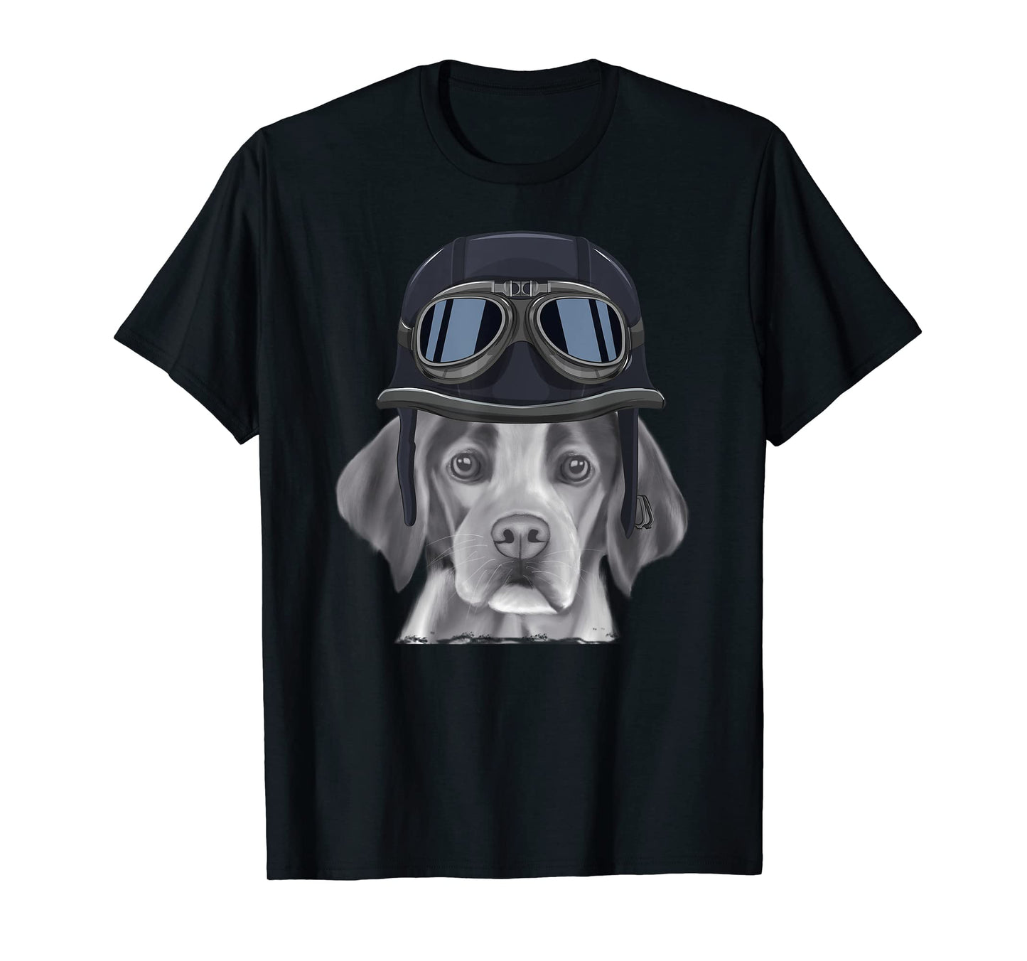Brittany Wearing Motorcycle Helmet T-Shirt - Custom Art Print Men Women - T-Shirt, Sweatshirt, Hoodie