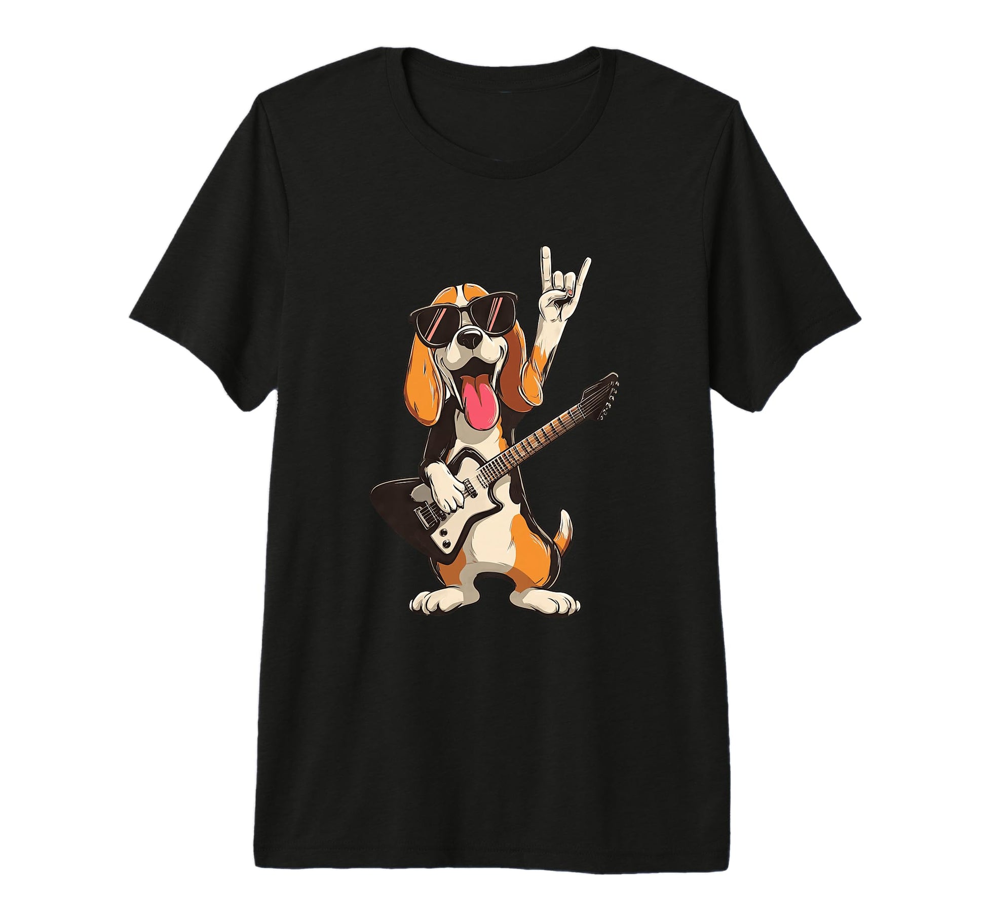 Funny Beagle Dog Lover Rock Music T-Shirt - Graphic Print for Adults - T-Shirt, Sweatshirt, Hoodie