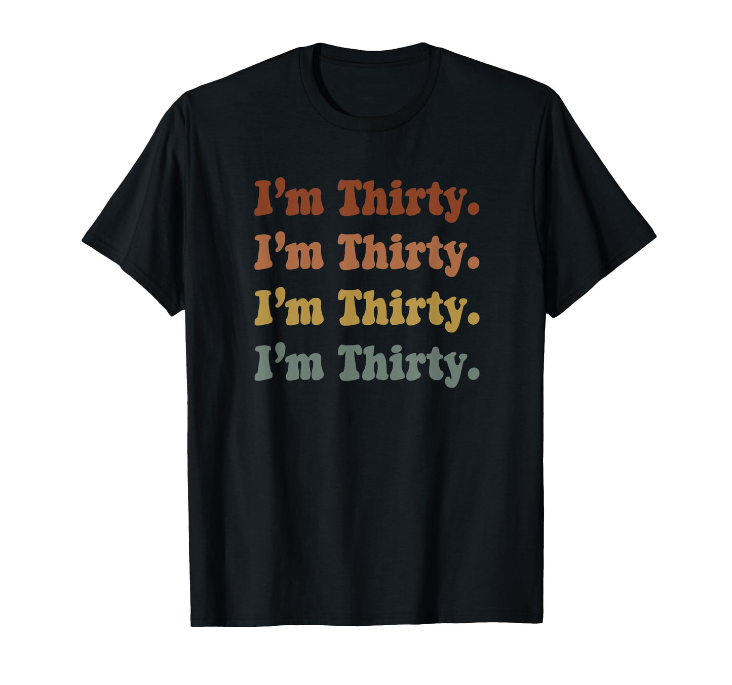 Im Thirty 30Th Birthday Rainbow T-Shirt - Minimalist Print for Adults - T-Shirt, Sweatshirt, Hoodie