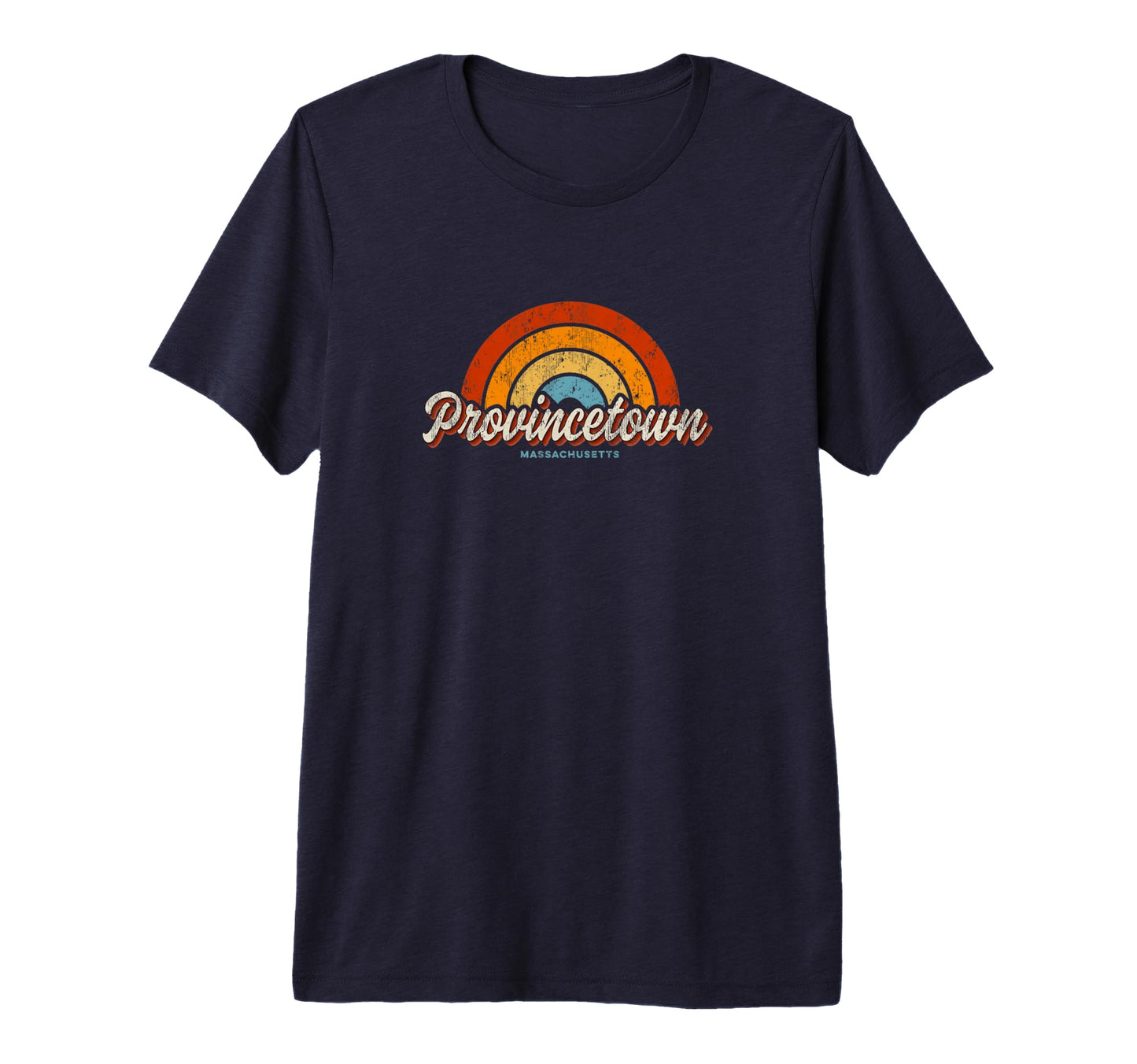 Provincetown Massachusetts Ma Rainbow T-Shirt - Trendy Graphic for Adults - T-Shirt, Sweatshirt, Hoodie