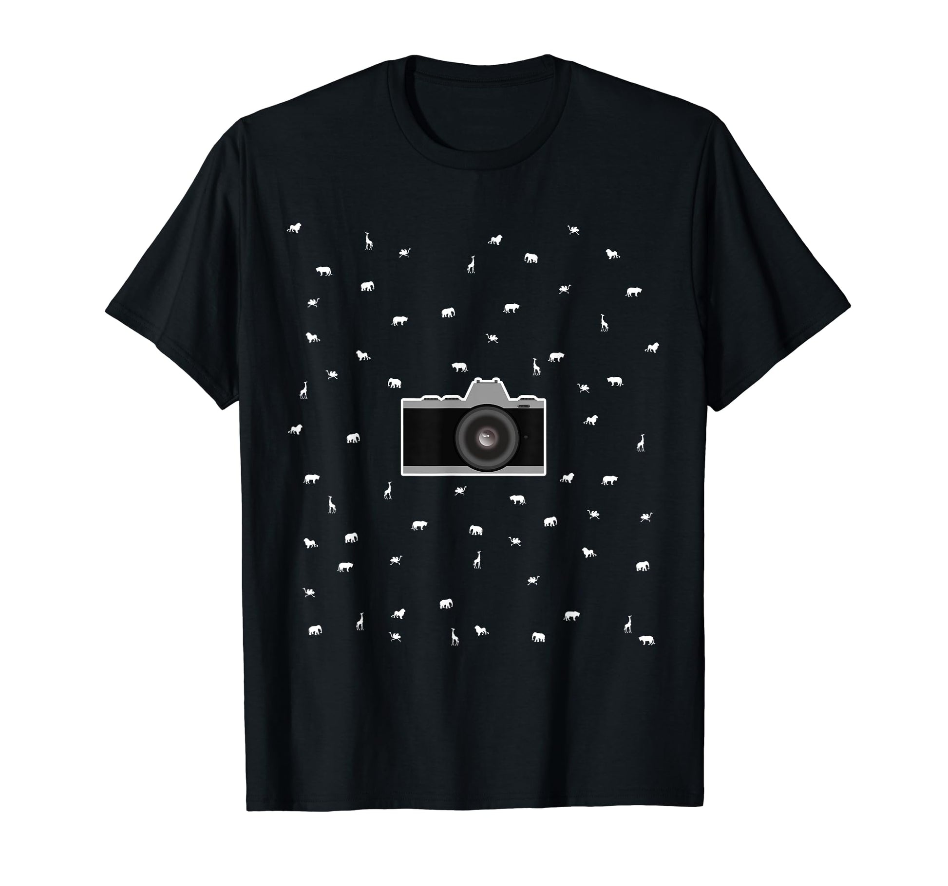 Slr Camera Wildlife Surrounding It T-Shirt - Graphic Print Unisex - T-Shirt, Sweatshirt, Hoodie