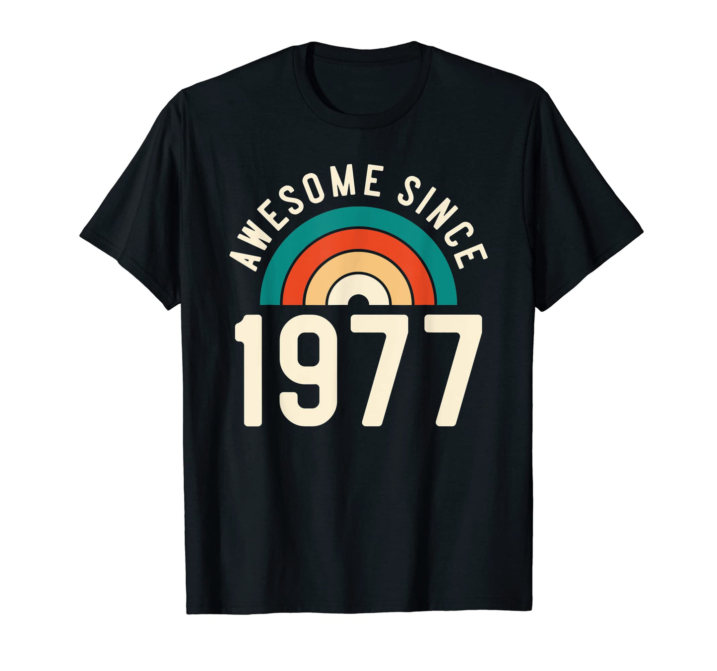 Awesome Since 1977 Rainbow 45Th Birthday T-Shirt - Graphic Print for Adults - T-Shirt, Sweatshirt, Hoodie