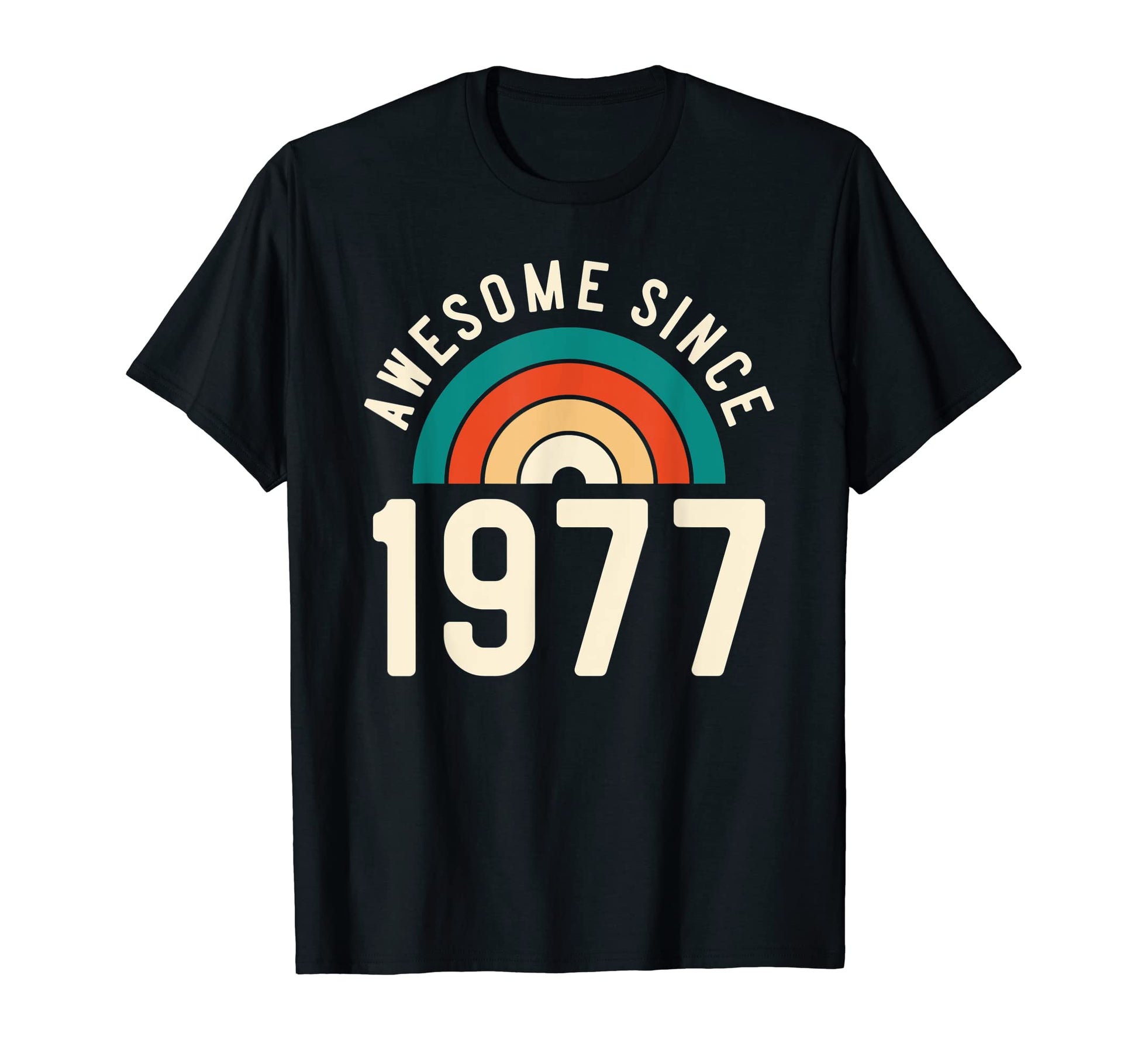Awesome Since 1977 Rainbow 45Th Birthday T-Shirt - Graphic Print for Adults - T-Shirt, Sweatshirt, Hoodie