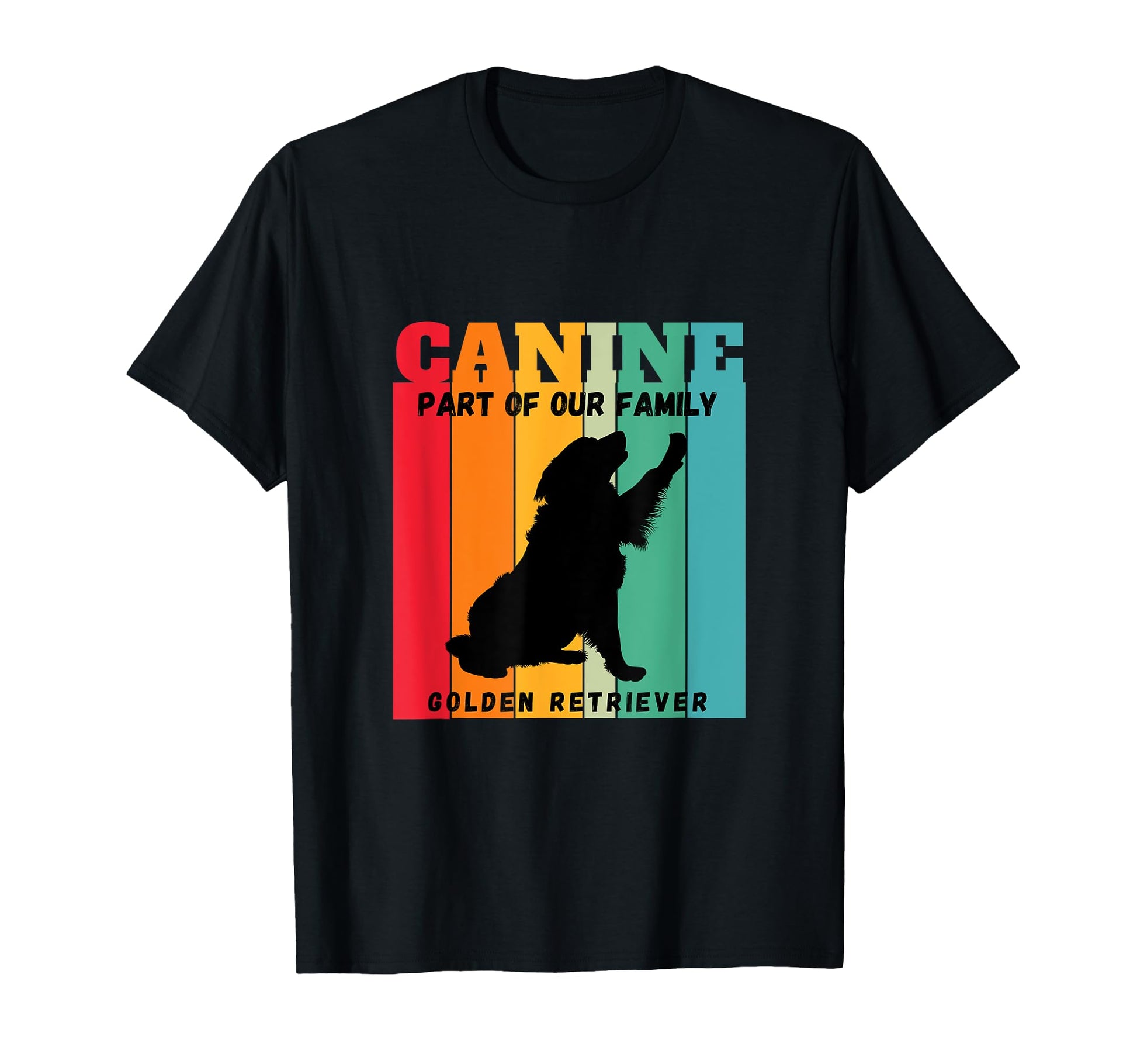 Golden Retriever Rainbow Bars T-Shirt - Novelty Apparel for Adults - T-Shirt, Sweatshirt, Hoodie