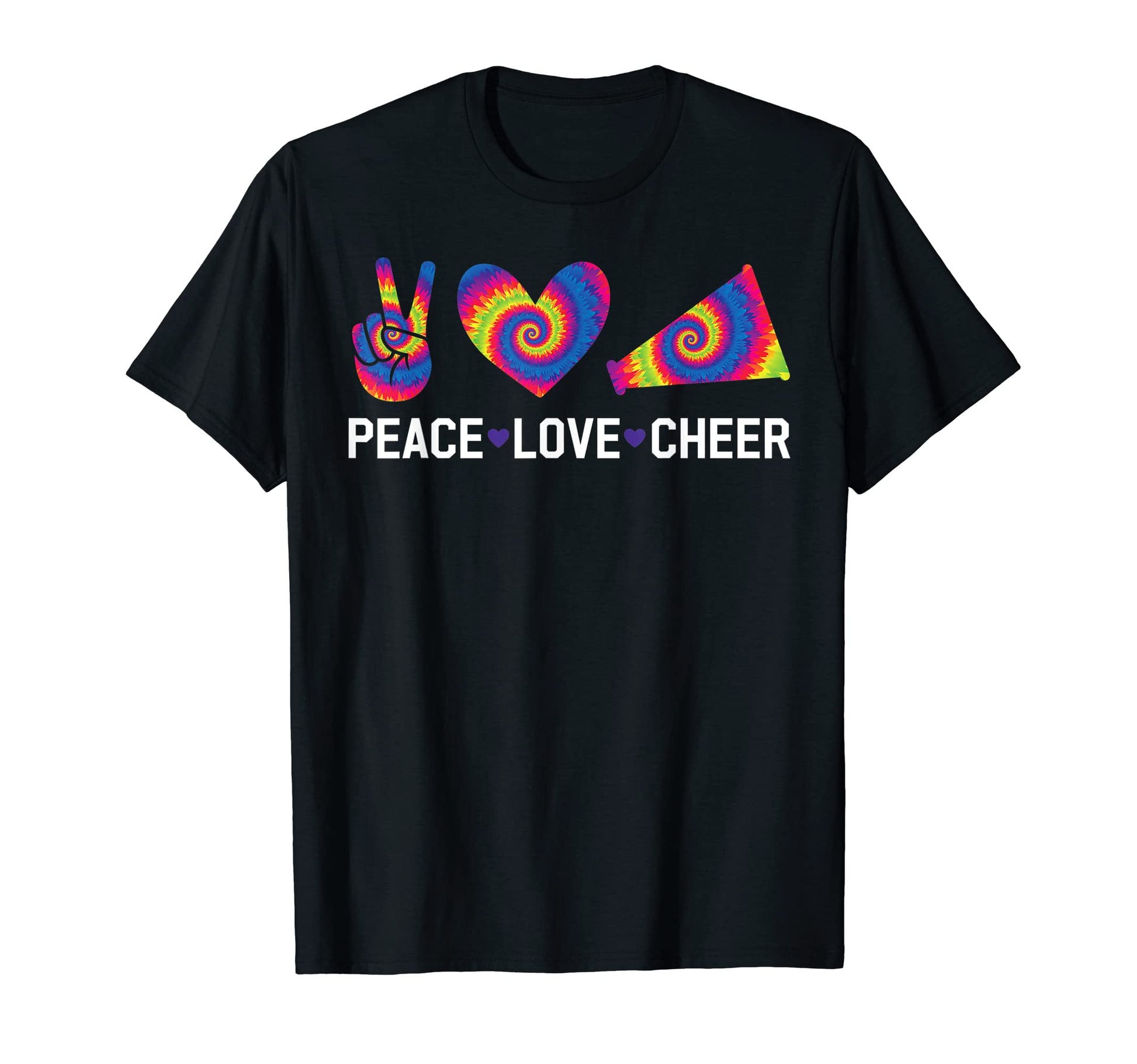 Cheerleading Slogan Peace Love Cheer T-Shirt - Minimalist Print for Adults - T-Shirt, Sweatshirt, Hoodie