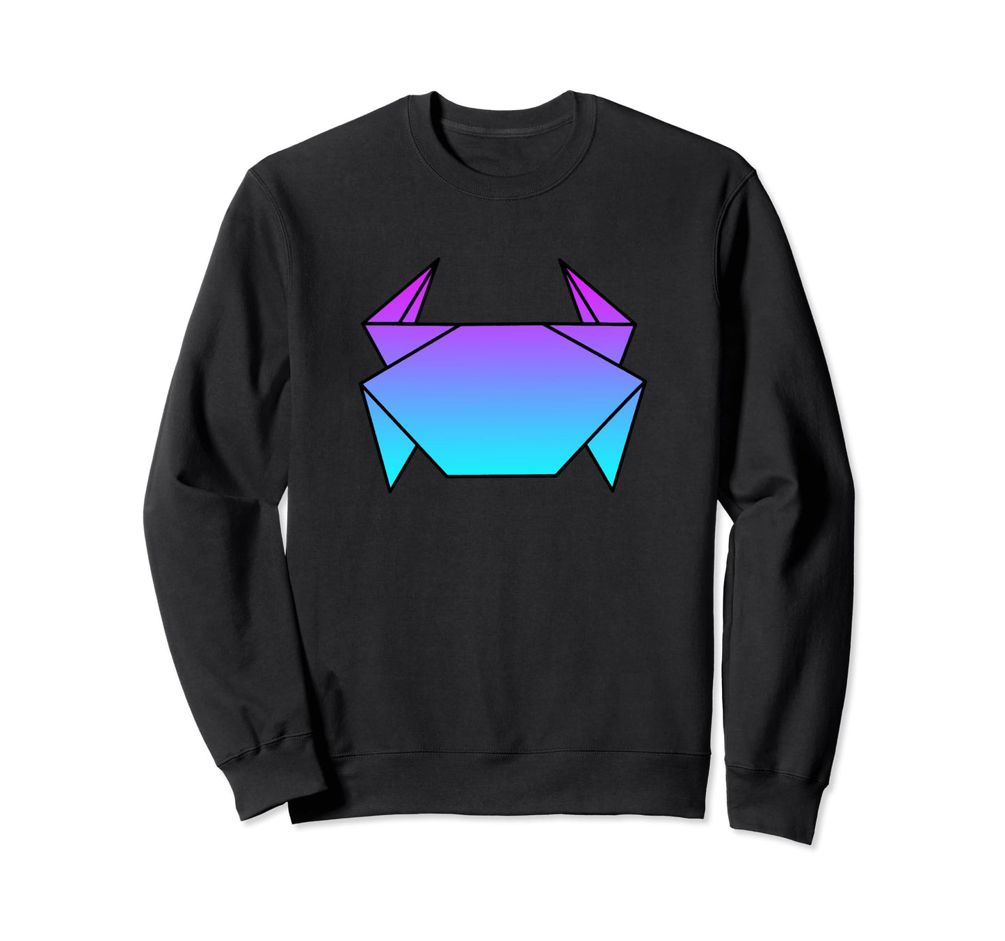 Crab Origami Vaporwave Aesthetic Sweatshirt - Custom Art Print Men Women - T-Shirt, Sweatshirt, Hoodie