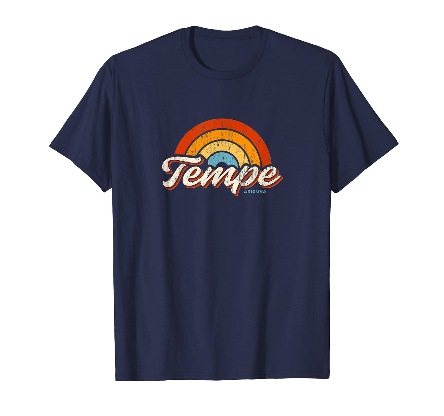 Tempe Arizona Az Rainbow 70S T-Shirt - Casual Everyday Wear for Adults - T-Shirt, Sweatshirt, Hoodie