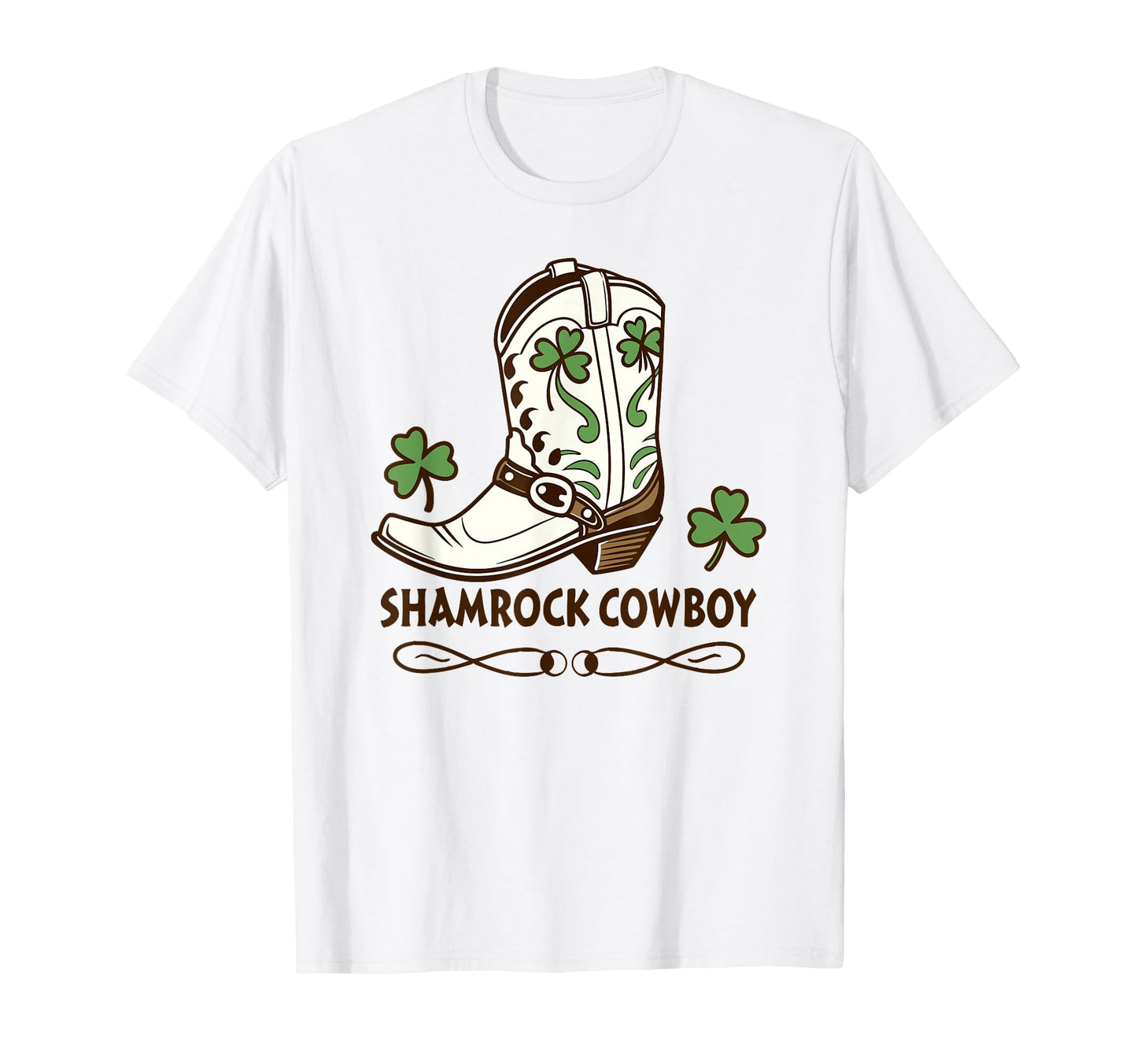 St Paddys Day Texas Cowboy Shamrock T-Shirt - Unique Graphic Men Women - T-Shirt, Sweatshirt, Hoodie