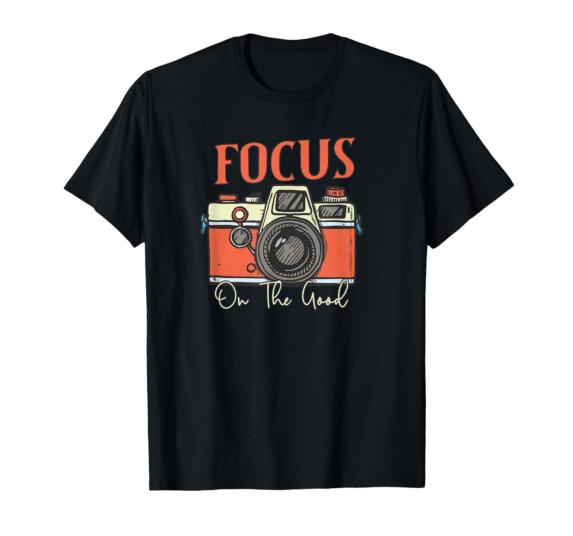 Focus Good Camera Positive Art Leopard T-Shirt - Graphic Print Unisex - T-Shirt, Sweatshirt, Hoodie