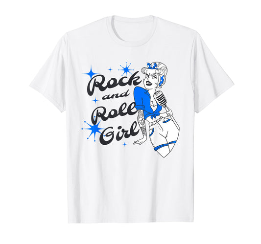 Blue Music Rock N Roll Singer T-Shirt - Graphic Print Unisex - T-Shirt, Sweatshirt, Hoodie