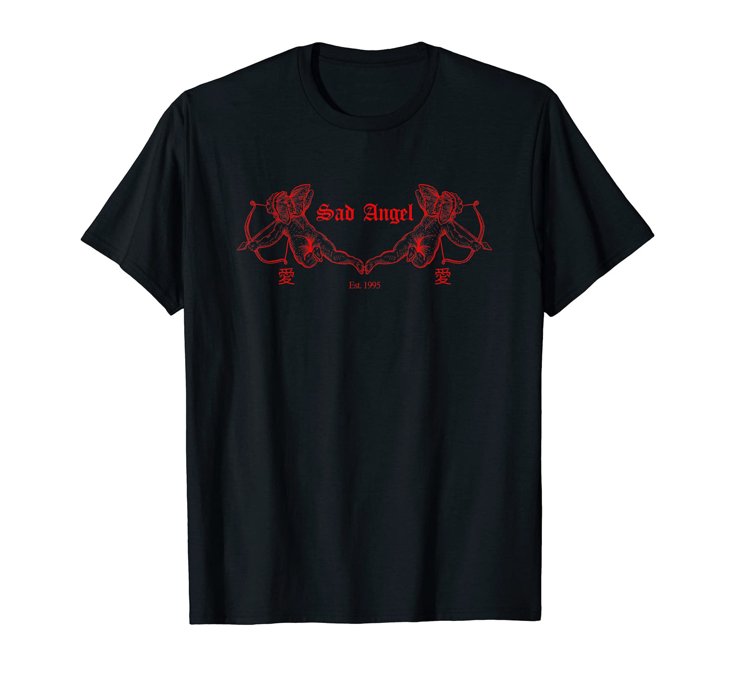 Amor Kanji Aesthetic E Sad Angel T-Shirt - Novelty Apparel Men Women - T-Shirt, Sweatshirt, Hoodie
