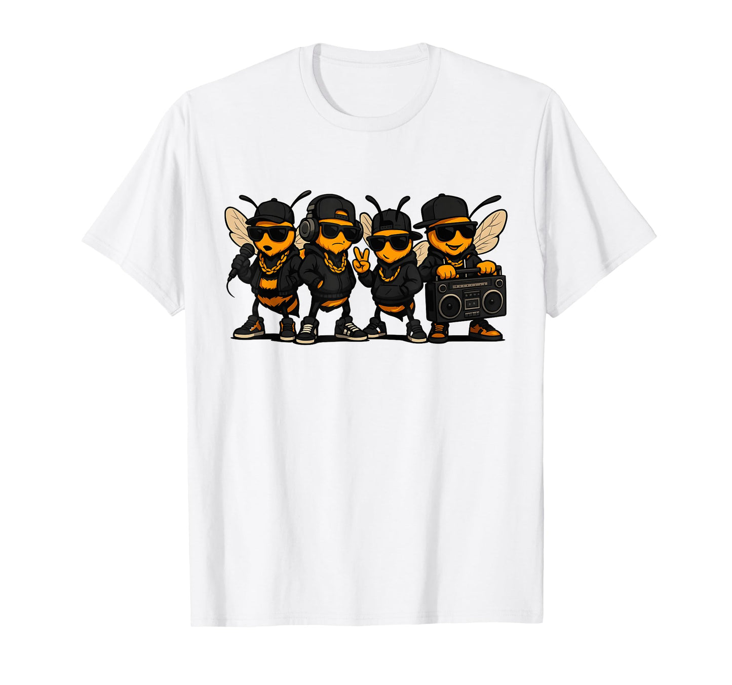 Bees Hip Hop Old School Rap T-Shirt - Casual Everyday Wear for Adults - T-Shirt, Sweatshirt, Hoodie
