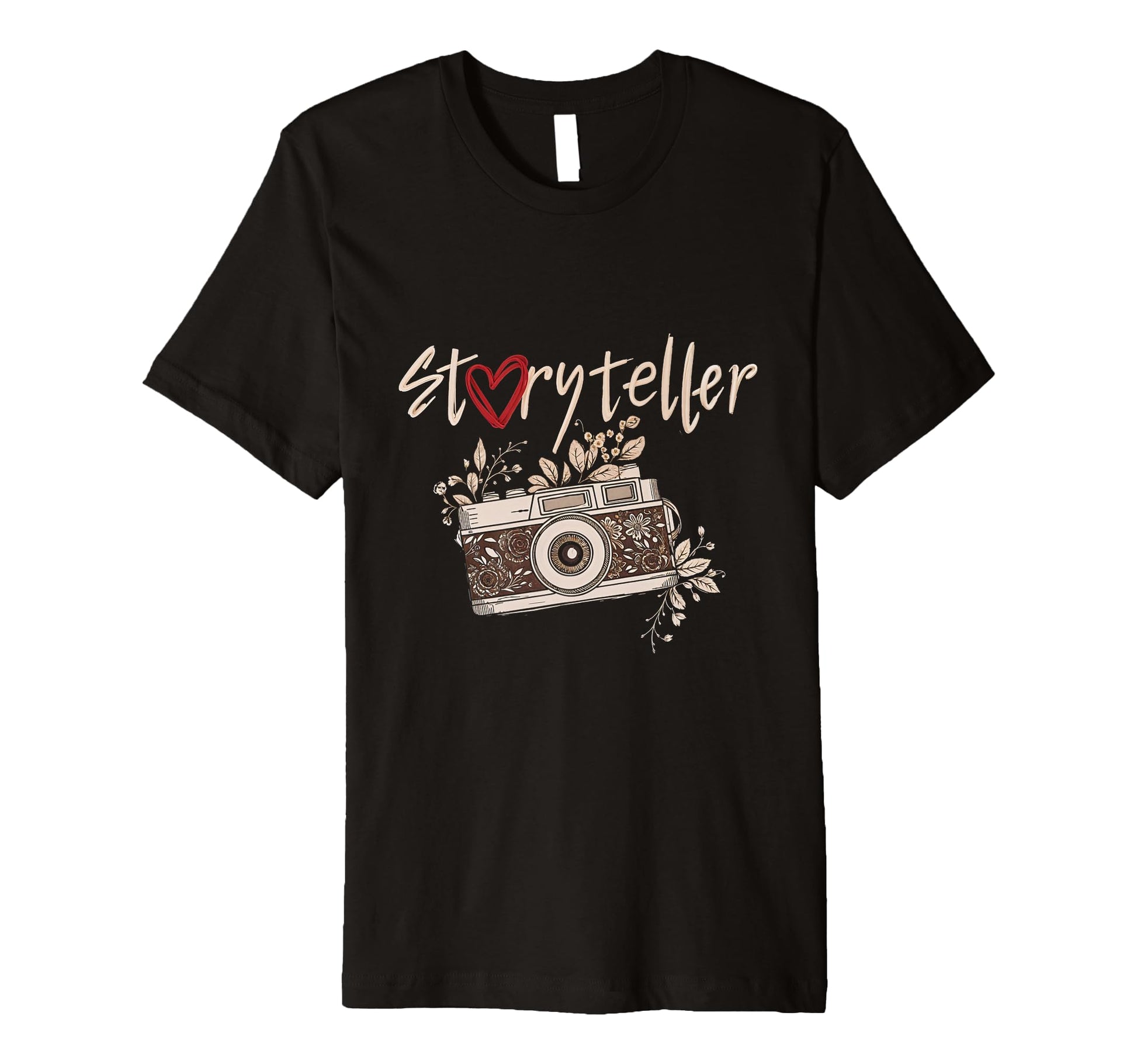 Storyteller Camera Photography Floral T-Shirt - Custom Art Print Men Women - T-Shirt, Sweatshirt, Hoodie