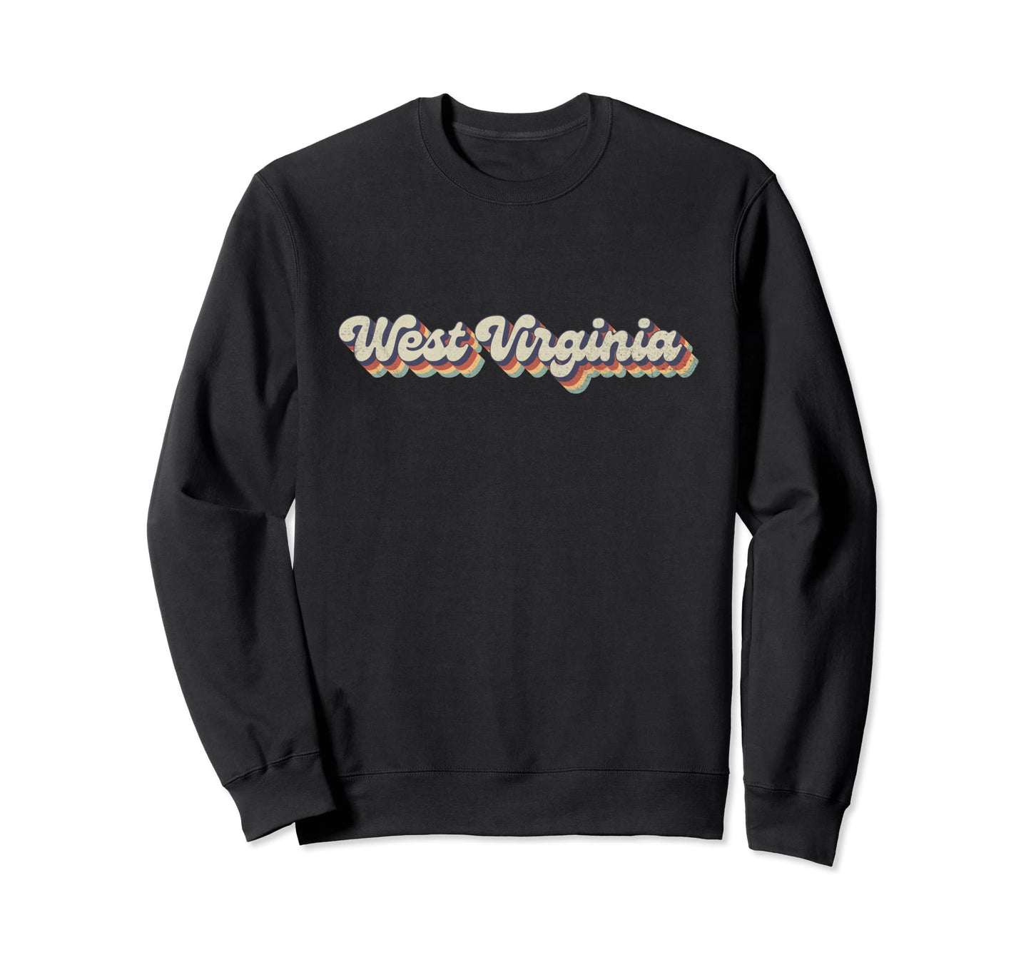 70S Hippie Usa State West Virginia Sweatshirt - Novelty Apparel Unisex - T-Shirt, Sweatshirt, Hoodie