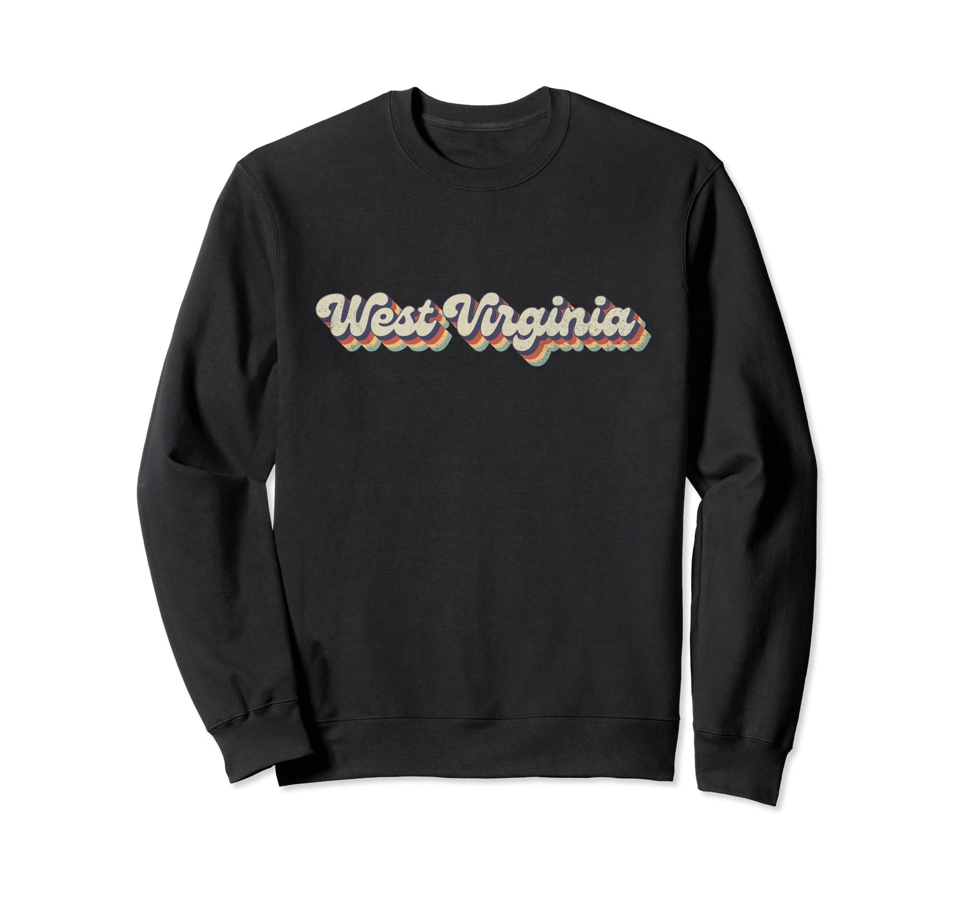 70S Hippie Usa State West Virginia Sweatshirt - Novelty Apparel Unisex - T-Shirt, Sweatshirt, Hoodie