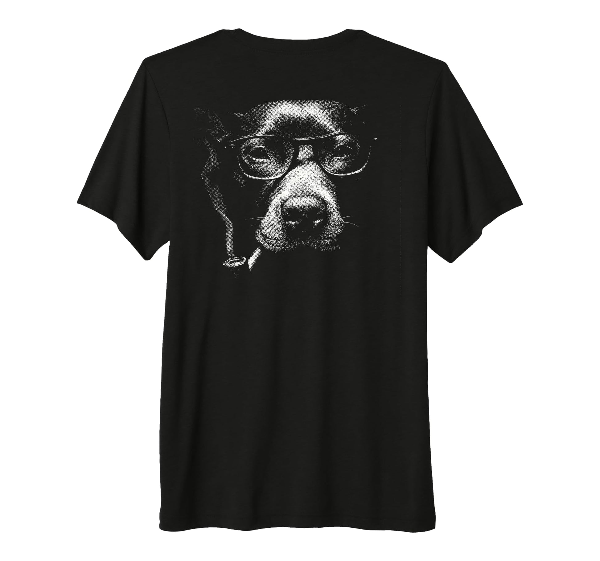 American Pitbull Pipe Glasses Grunge T-Shirt - Minimalist Print for Adults - T-Shirt, Sweatshirt, Hoodie