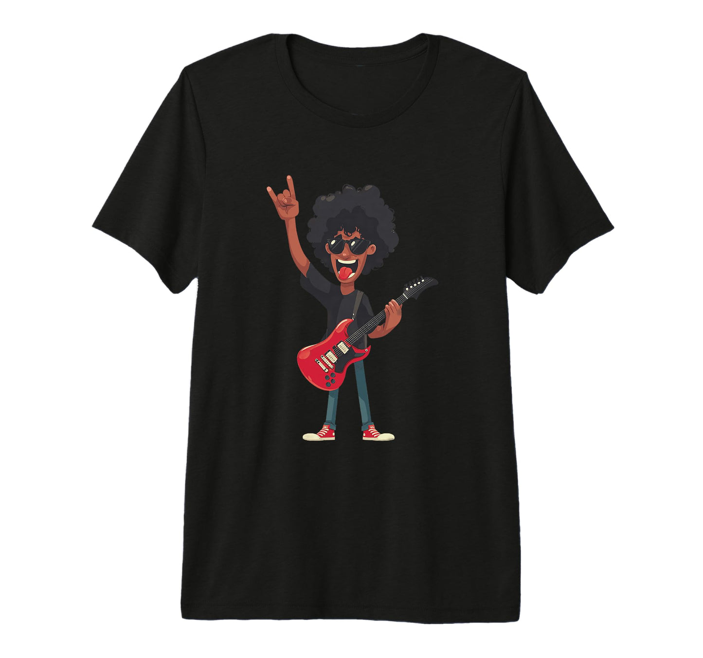 Funny Guitar Player Music Lover Tri Blend T-Shirt - Graphic Print Men Women - T-Shirt, Sweatshirt, Hoodie
