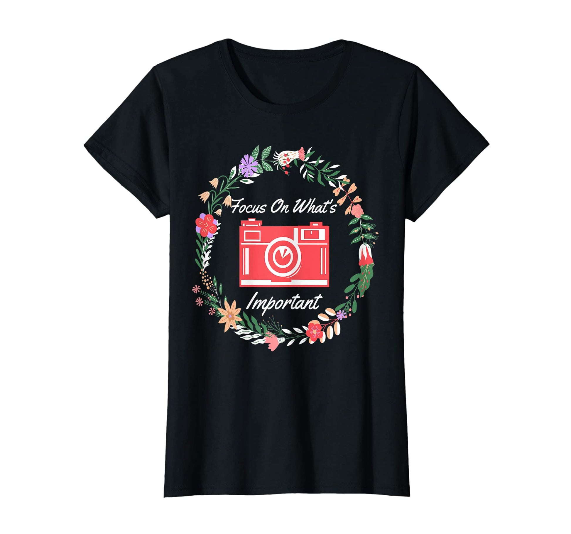 Womens Camera Photography Lover Focus T-Shirt - Trendy Graphic Men Women - T-Shirt, Sweatshirt, Hoodie
