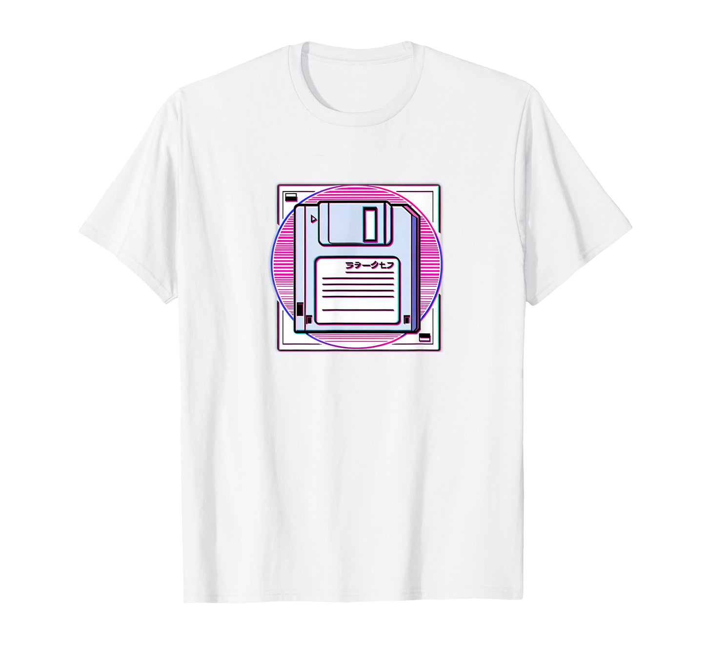 Floppy Disk Vaporwave Aesthetic T-Shirt - Custom Art Print Men Women - T-Shirt, Sweatshirt, Hoodie