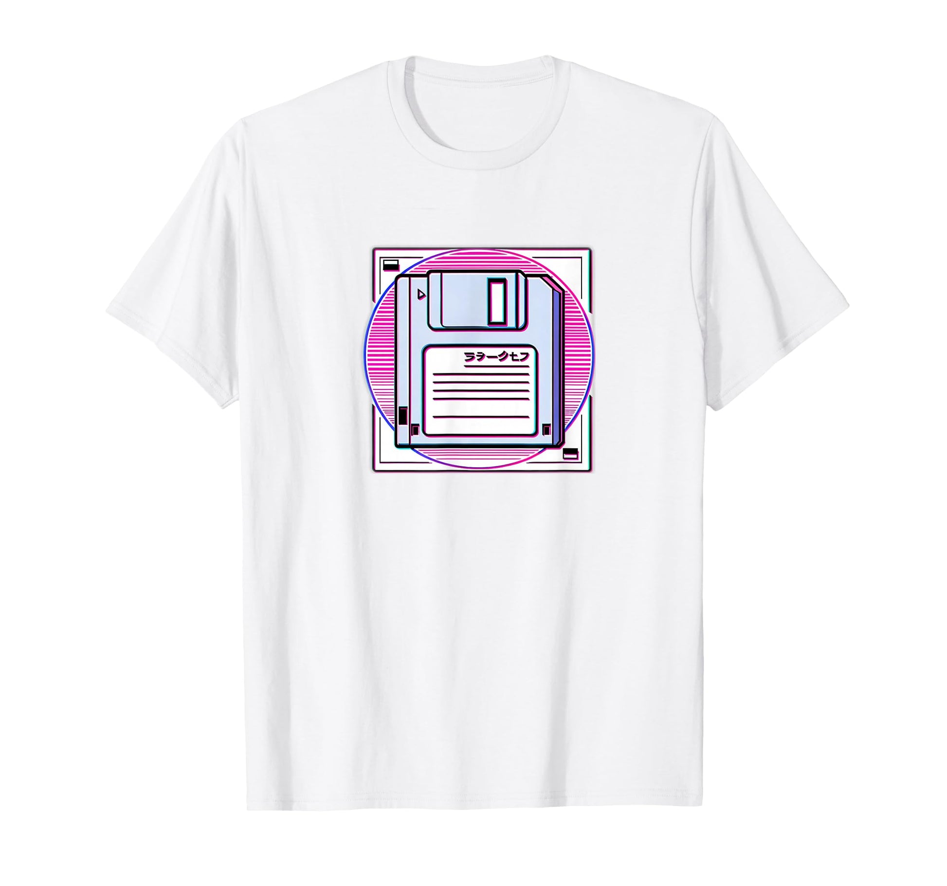 Floppy Disk Vaporwave Aesthetic T-Shirt - Custom Art Print Men Women - T-Shirt, Sweatshirt, Hoodie