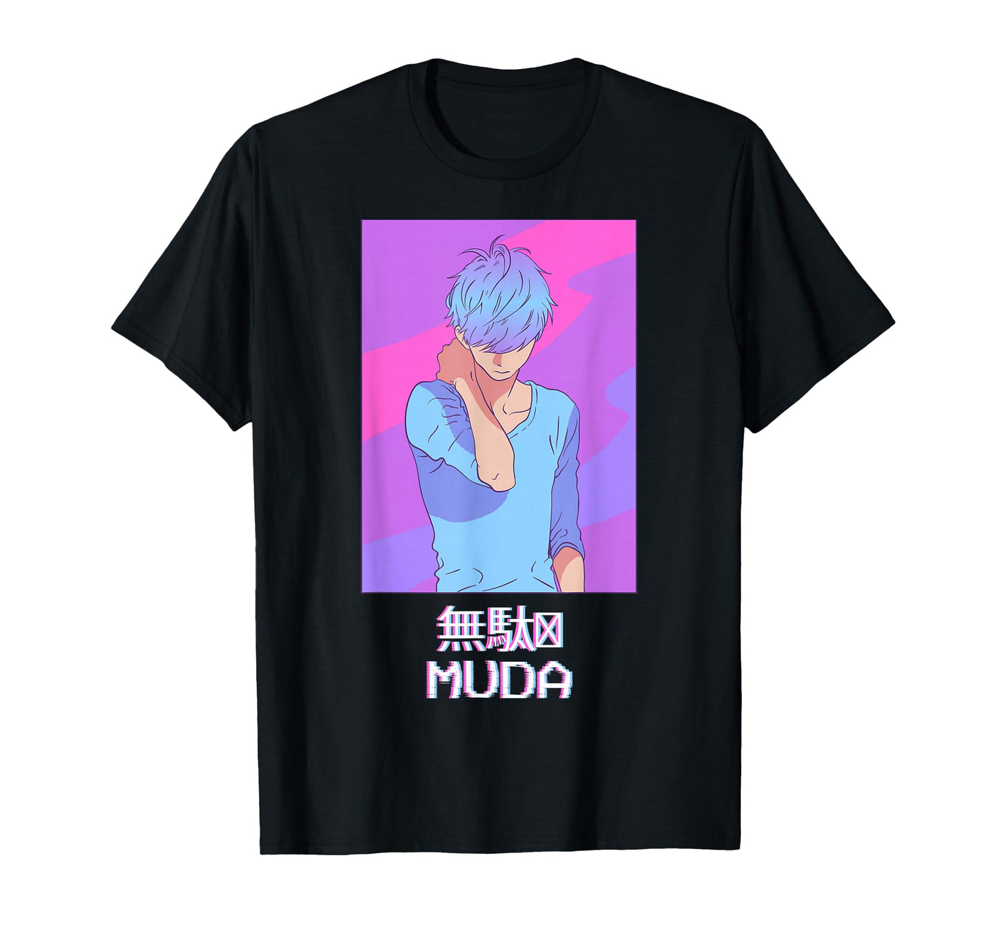 Emo Anime Japanese Vaporwave T-Shirt - Custom Art Print for Adults - T-Shirt, Sweatshirt, Hoodie