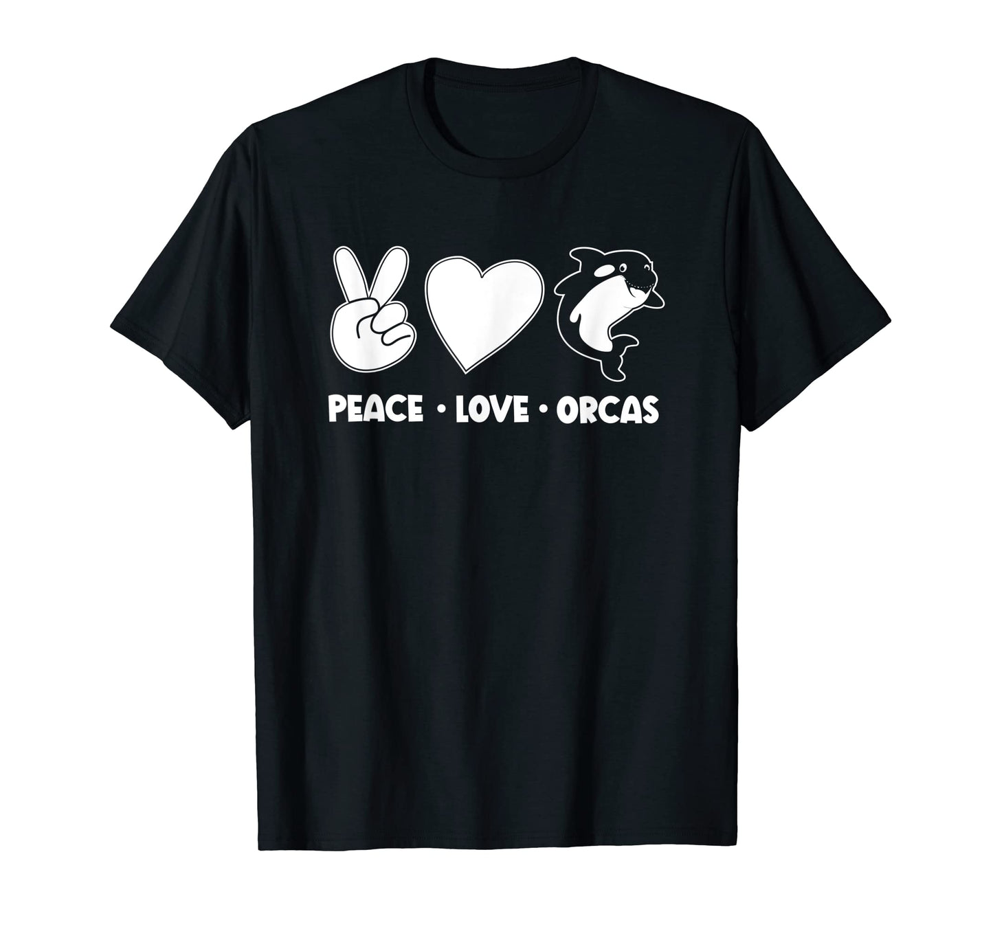 Orca Lovers Funny Whales Peace Love Orcas T-Shirt - Streetwear Style Unisex - T-Shirt, Sweatshirt, Hoodie