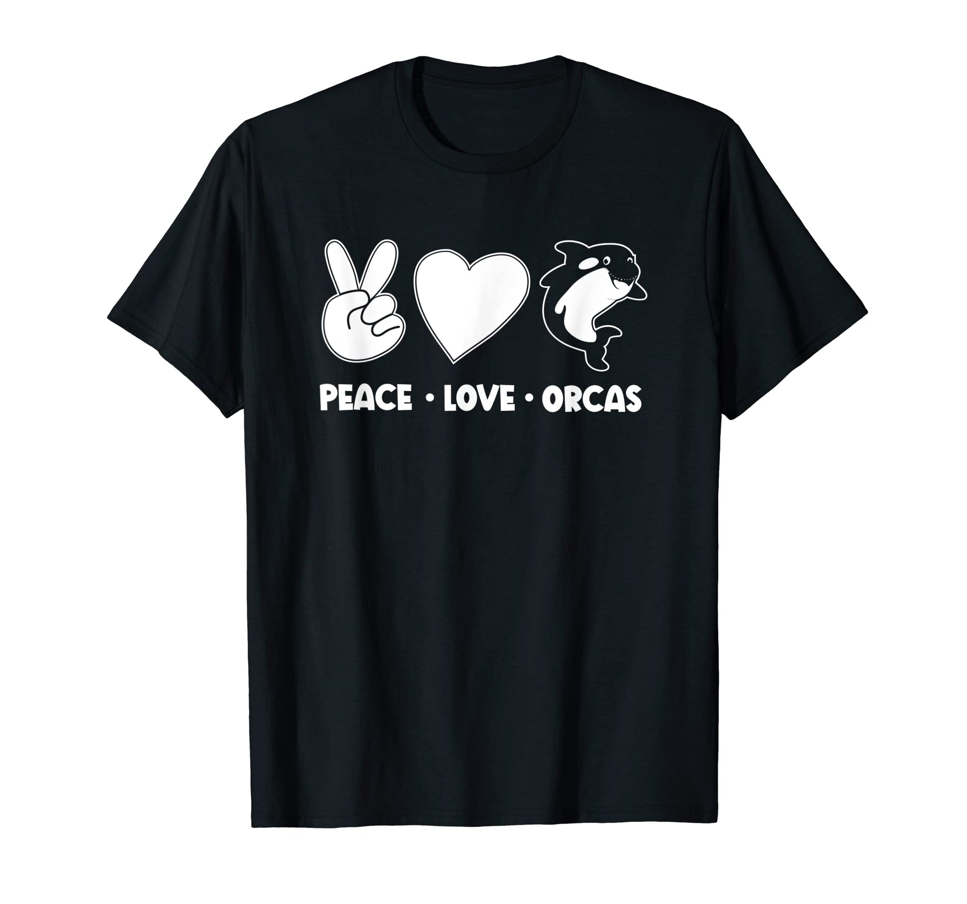 Orca Lovers Funny Whales Peace Love Orcas T-Shirt - Streetwear Style Unisex - T-Shirt, Sweatshirt, Hoodie