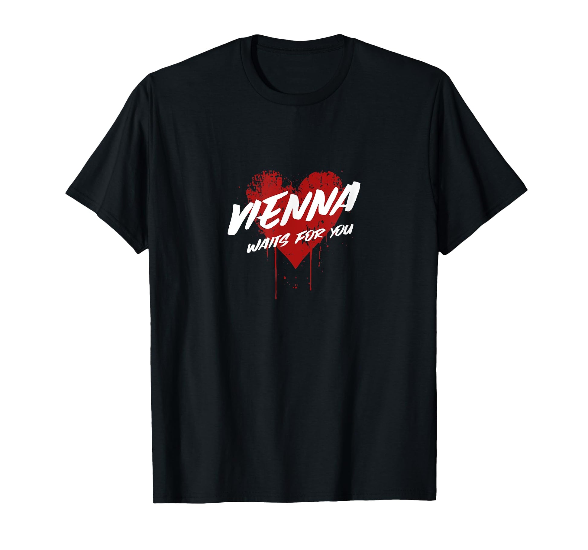 Vienna Waits You Grunge Love Heart T-Shirt - Unique Graphic Men Women - T-Shirt, Sweatshirt, Hoodie