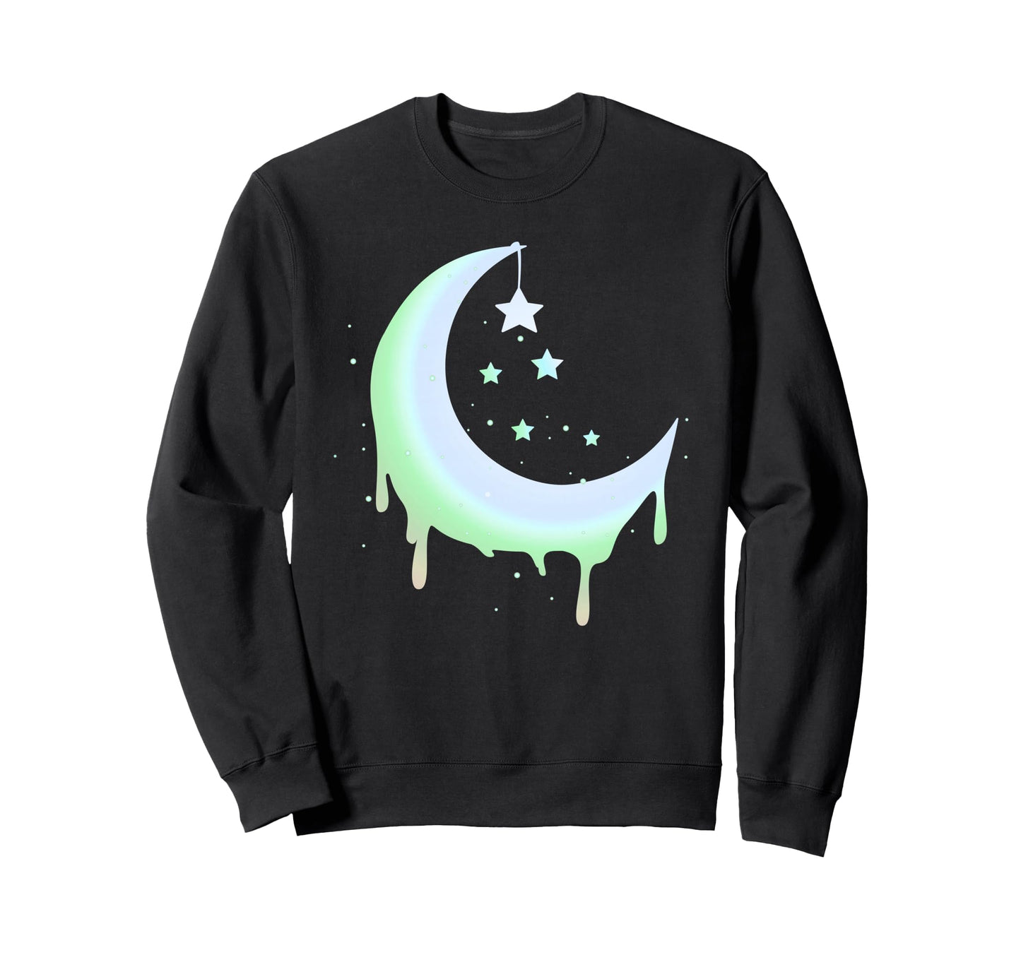Pastel Moon Goth Vaporwave Sweatshirt - Graphic Print Men Women - T-Shirt, Sweatshirt, Hoodie