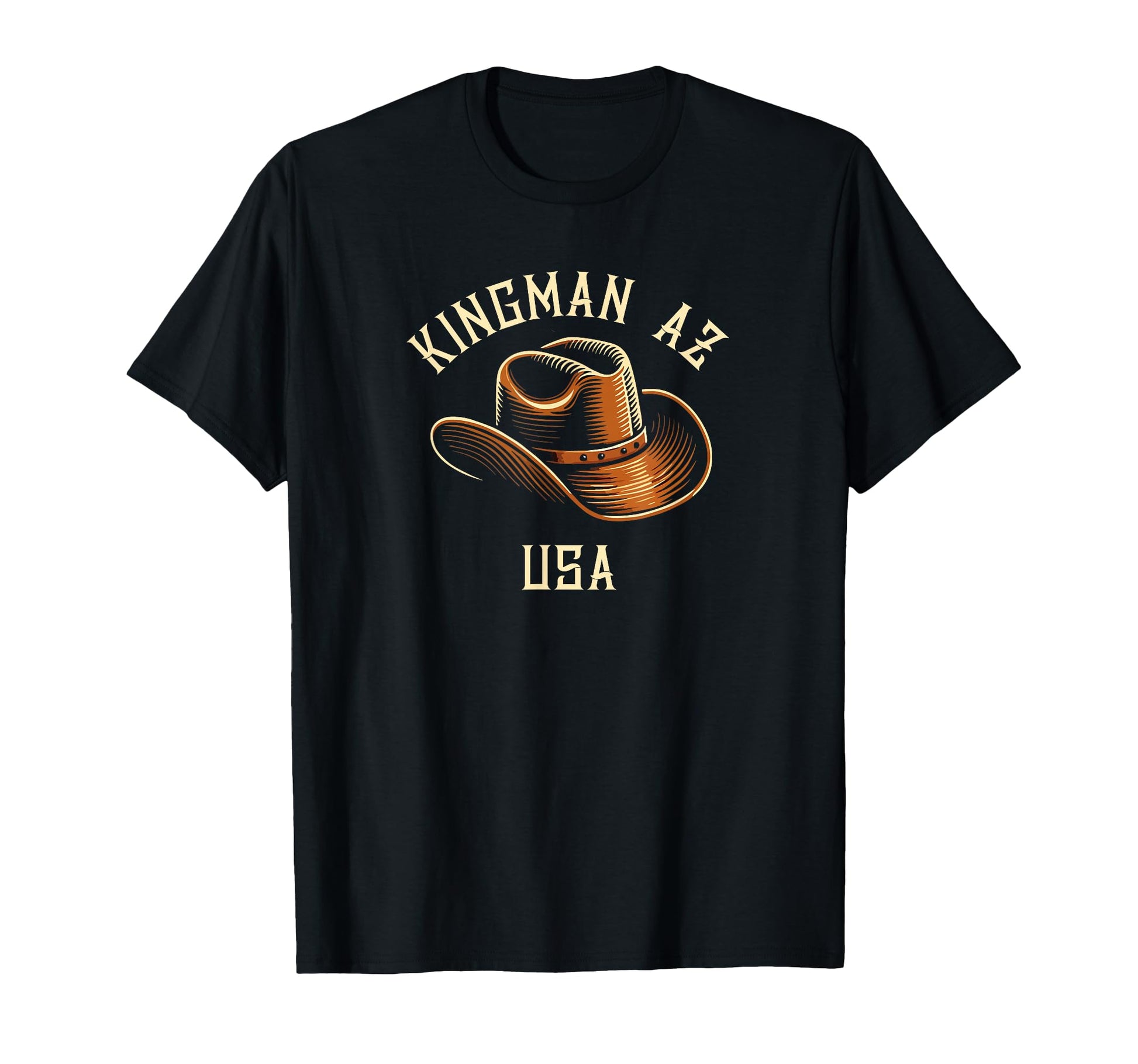 Kingman Az Usa Cowboy Hat T-Shirt - Unique Graphic Unisex - T-Shirt, Sweatshirt, Hoodie