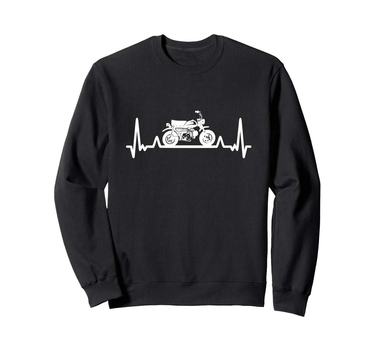 Monkey Z50 Moped Motorcycle Heartbeat Sweatshirt - Unique Graphic Unisex - T-Shirt, Sweatshirt, Hoodie
