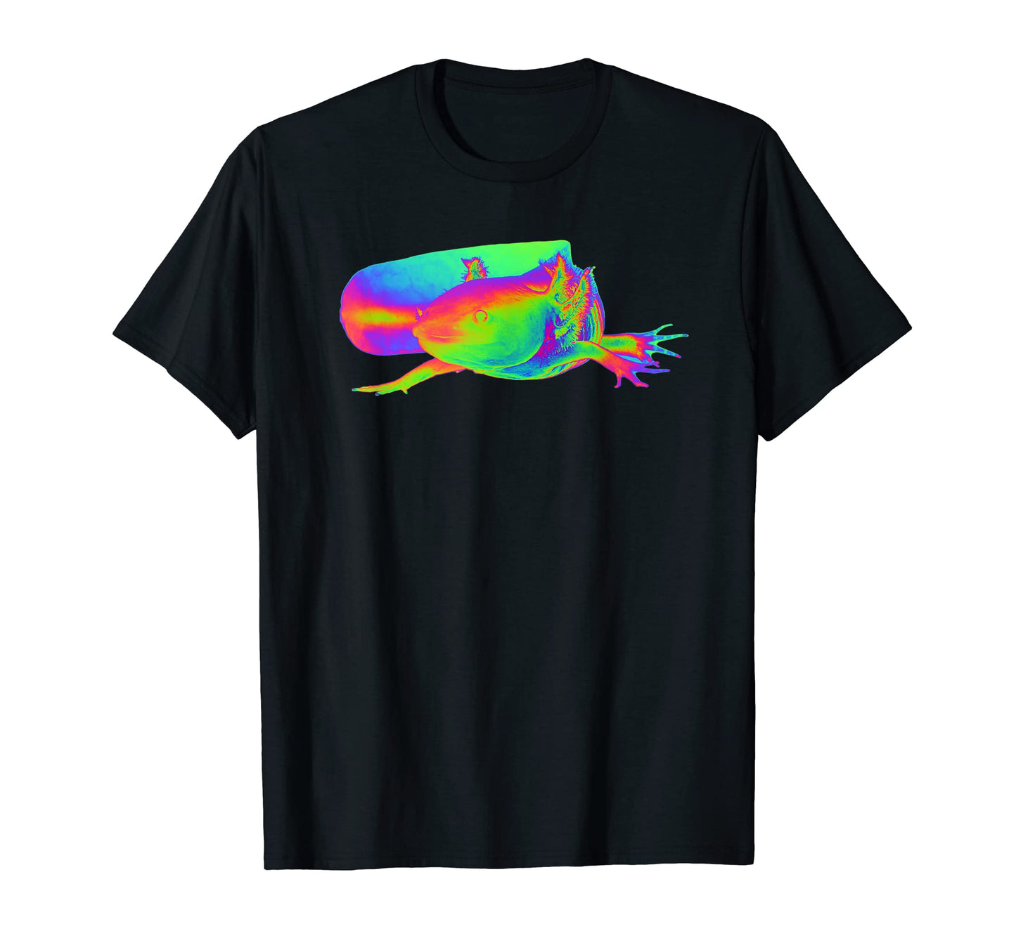 Axolotl Trippy Bright Rainbow T-Shirt - Fun Novelty Design Men Women - T-Shirt, Sweatshirt, Hoodie