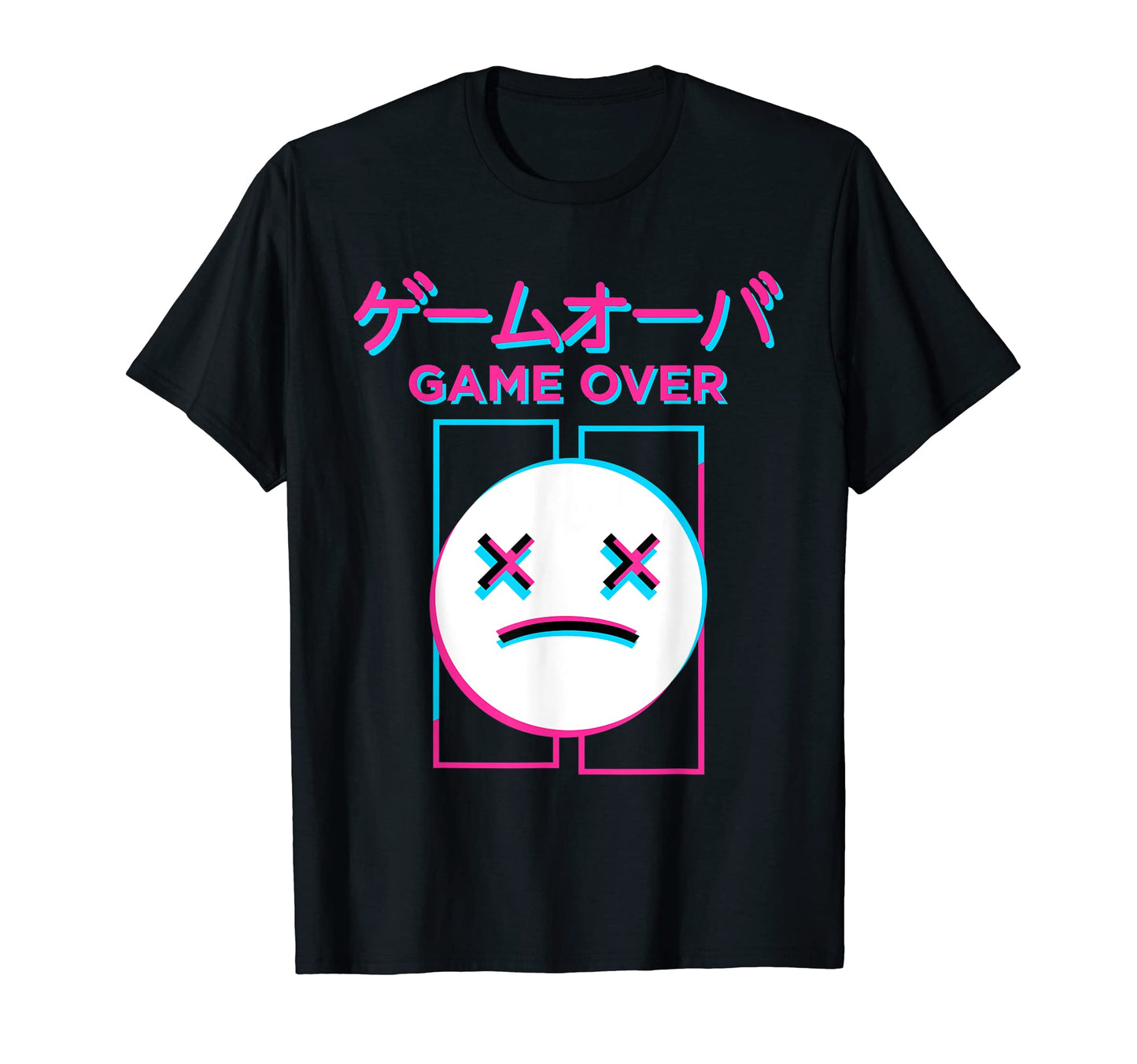 Sad Face Vaporwave Japanese Aesthetic T-Shirt - Novelty Apparel Unisex - T-Shirt, Sweatshirt, Hoodie