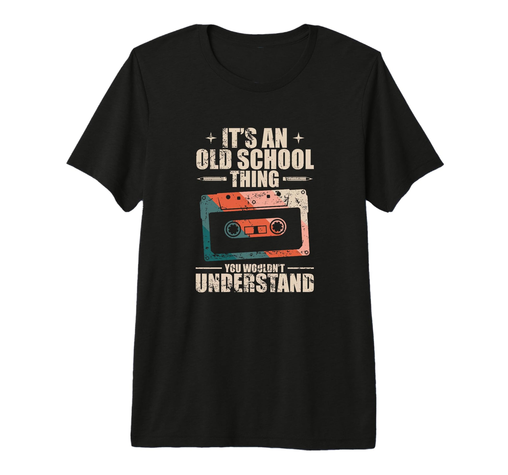 It S Old School Thing Music Tri Blend T-Shirt - Novelty Apparel for Adults - T-Shirt, Sweatshirt, Hoodie