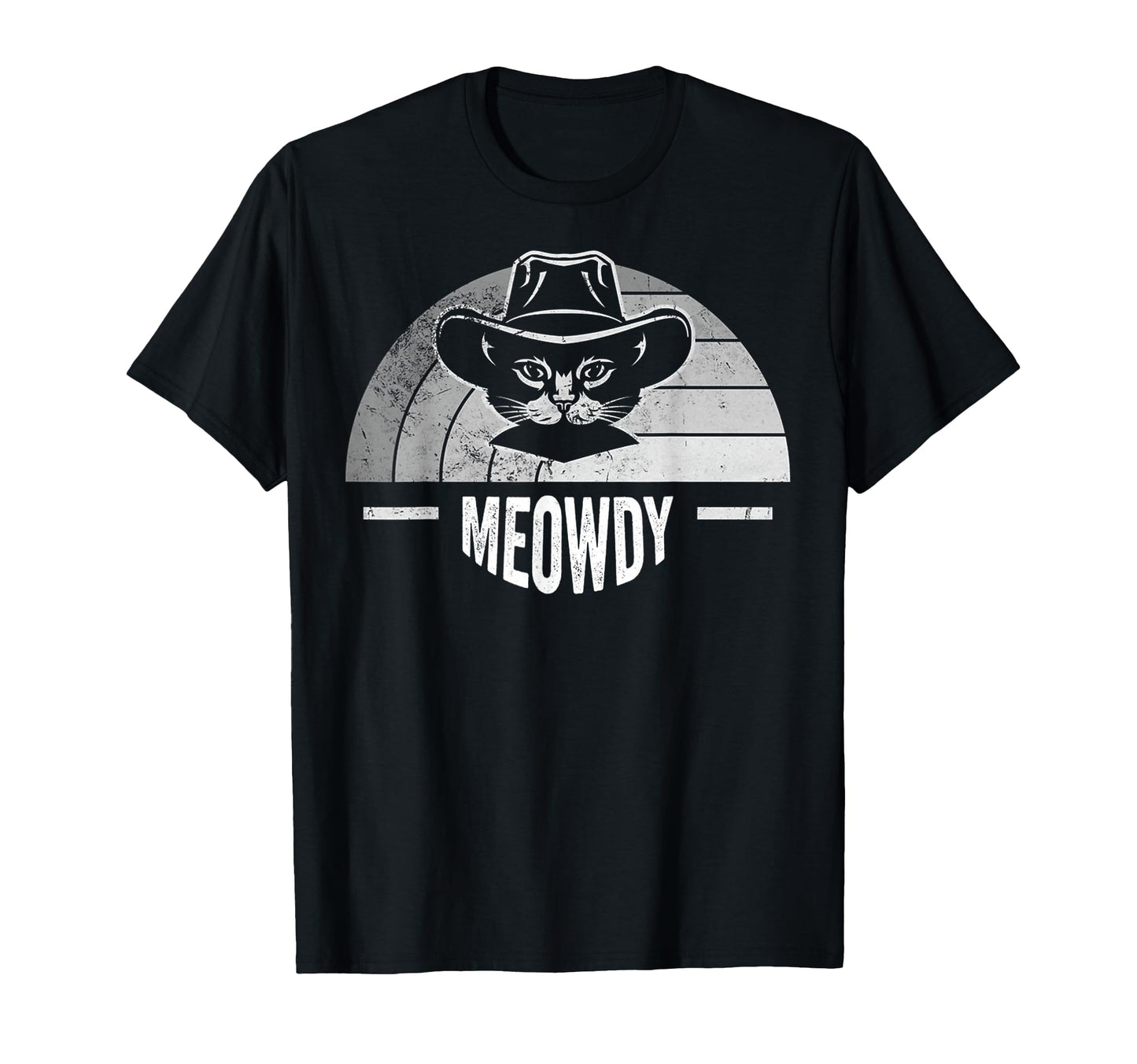 Meowdy Funny Cat Cowboy T-Shirt - Minimalist Print Unisex - T-Shirt, Sweatshirt, Hoodie