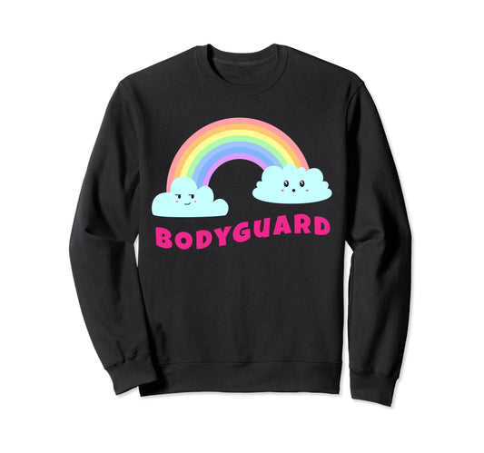 Bodyguard Shirts Sarcastic Rainbow Sweatshirt - Unique Graphic Men Women - T-Shirt, Sweatshirt, Hoodie