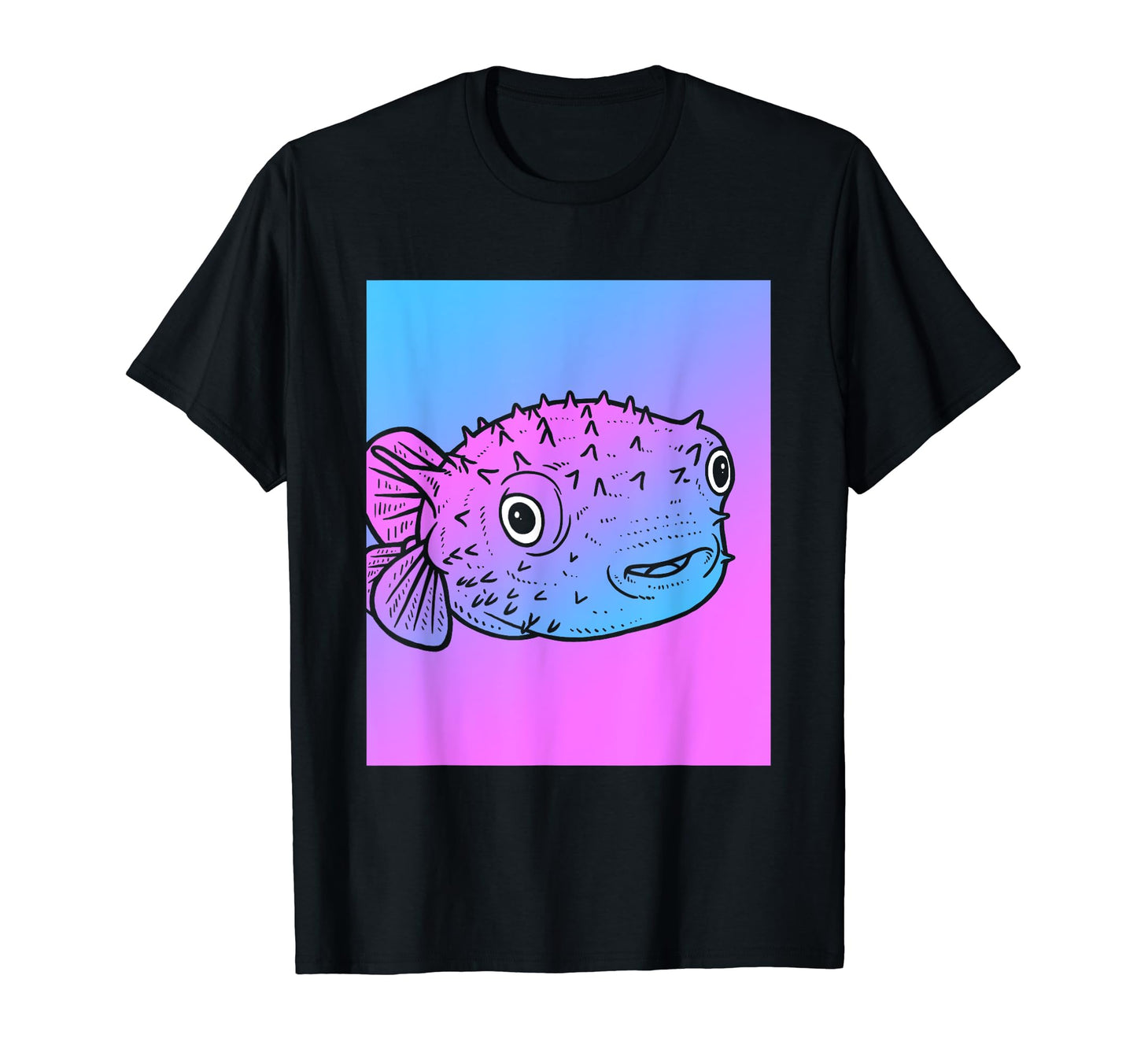 Vaporwave Puffer Fish Aesthetic Pastel T-Shirt - Unique Graphic Men Women - T-Shirt, Sweatshirt, Hoodie