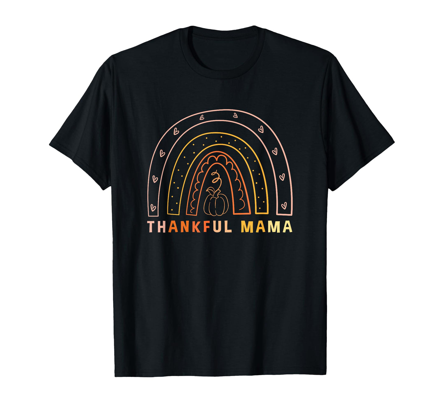 Boho Thanksgiving Mom Pumpkin Thankful Mama T-Shirt - Unique Graphic Unisex - T-Shirt, Sweatshirt, Hoodie