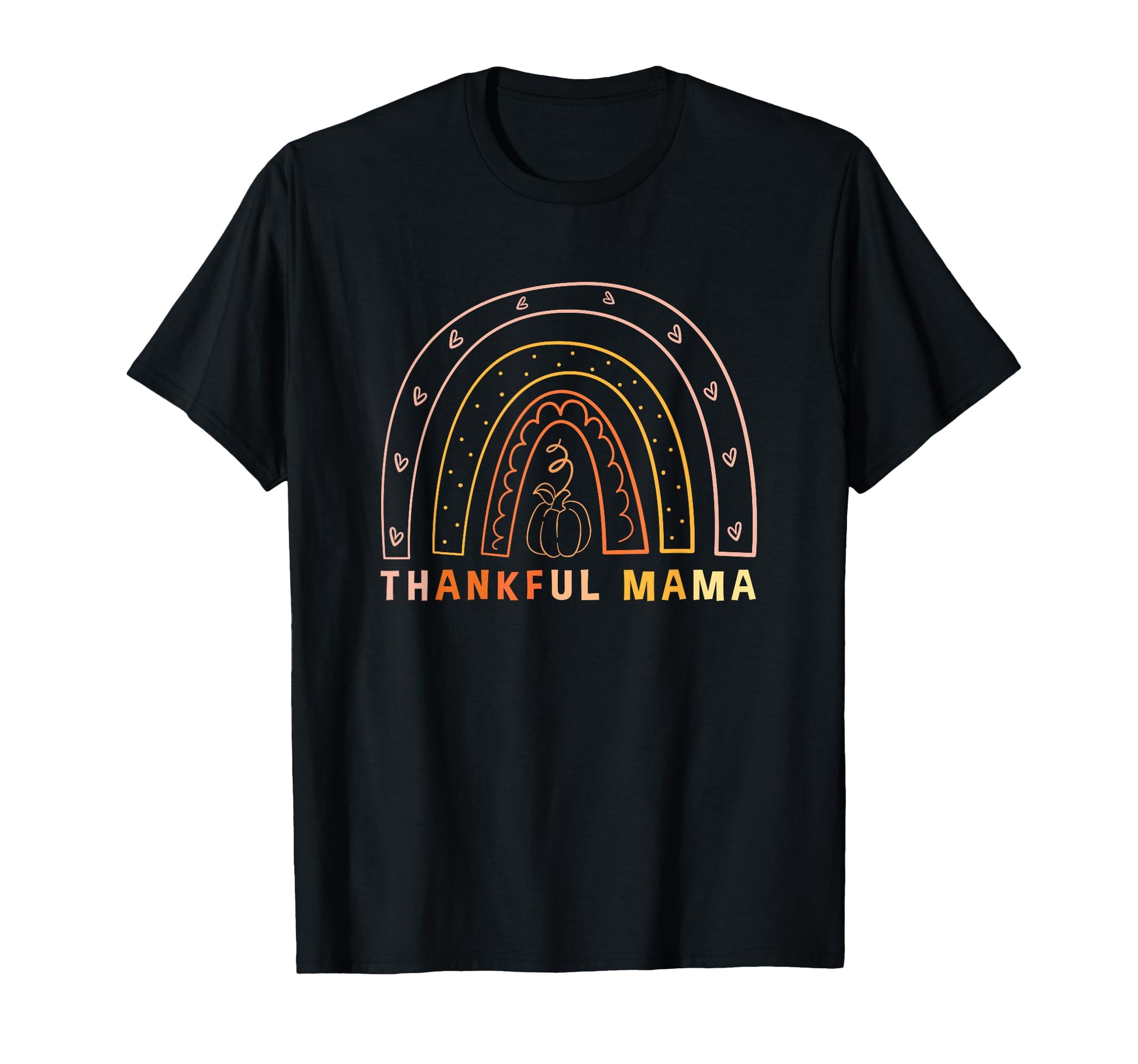 Boho Thanksgiving Mom Pumpkin Thankful Mama T-Shirt - Unique Graphic Unisex - T-Shirt, Sweatshirt, Hoodie